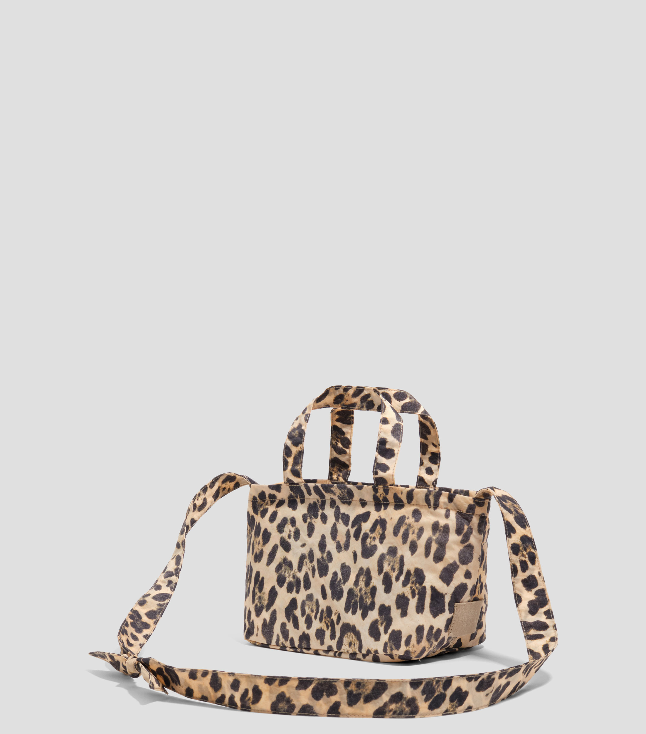 Bolsa mini nylon leopardo natural Mujer