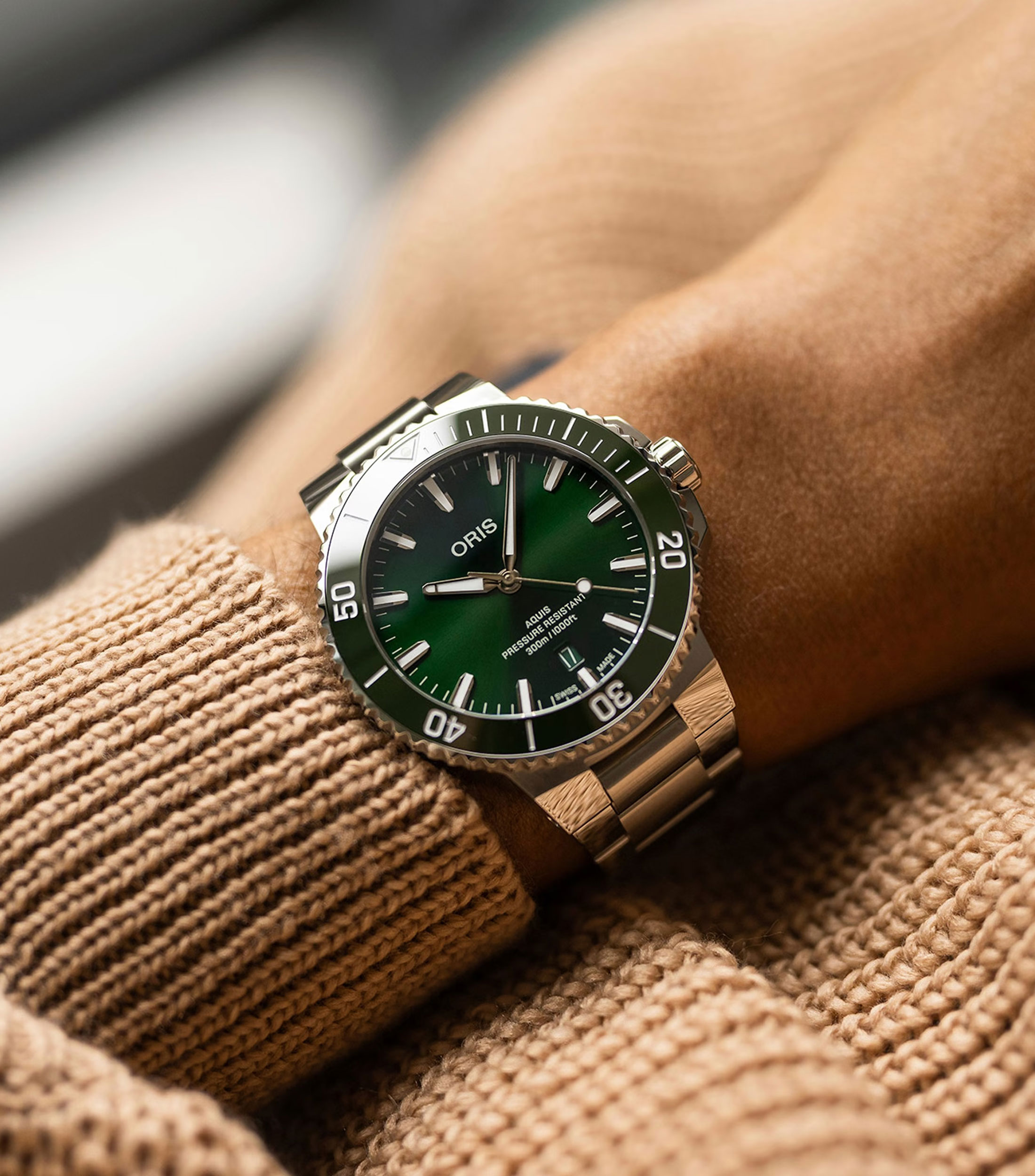 Reloj para Hombre Aquis Date Deportivo Plateado