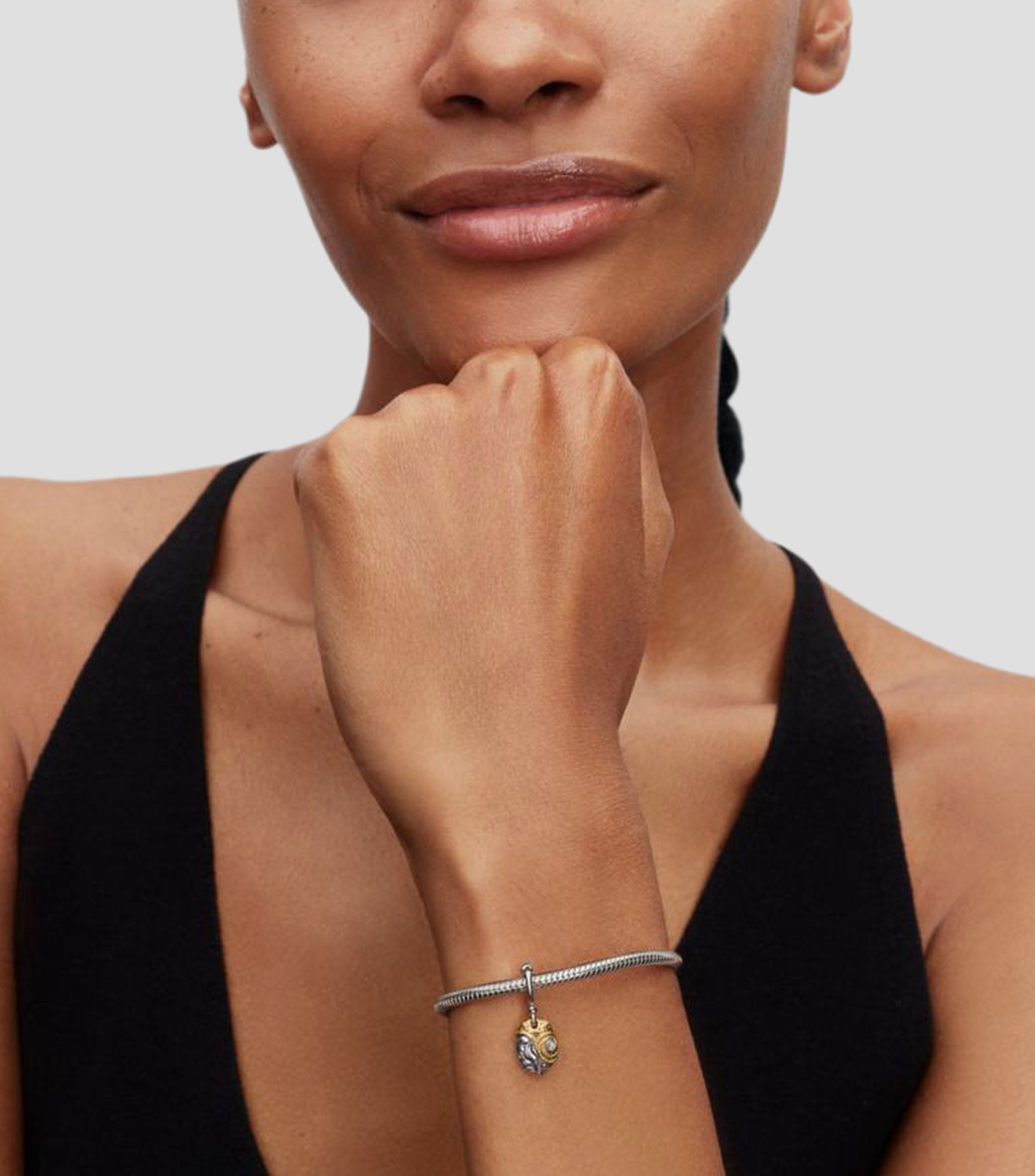 Charm Corazón de Te Fiti en Plata con diamante Mujer