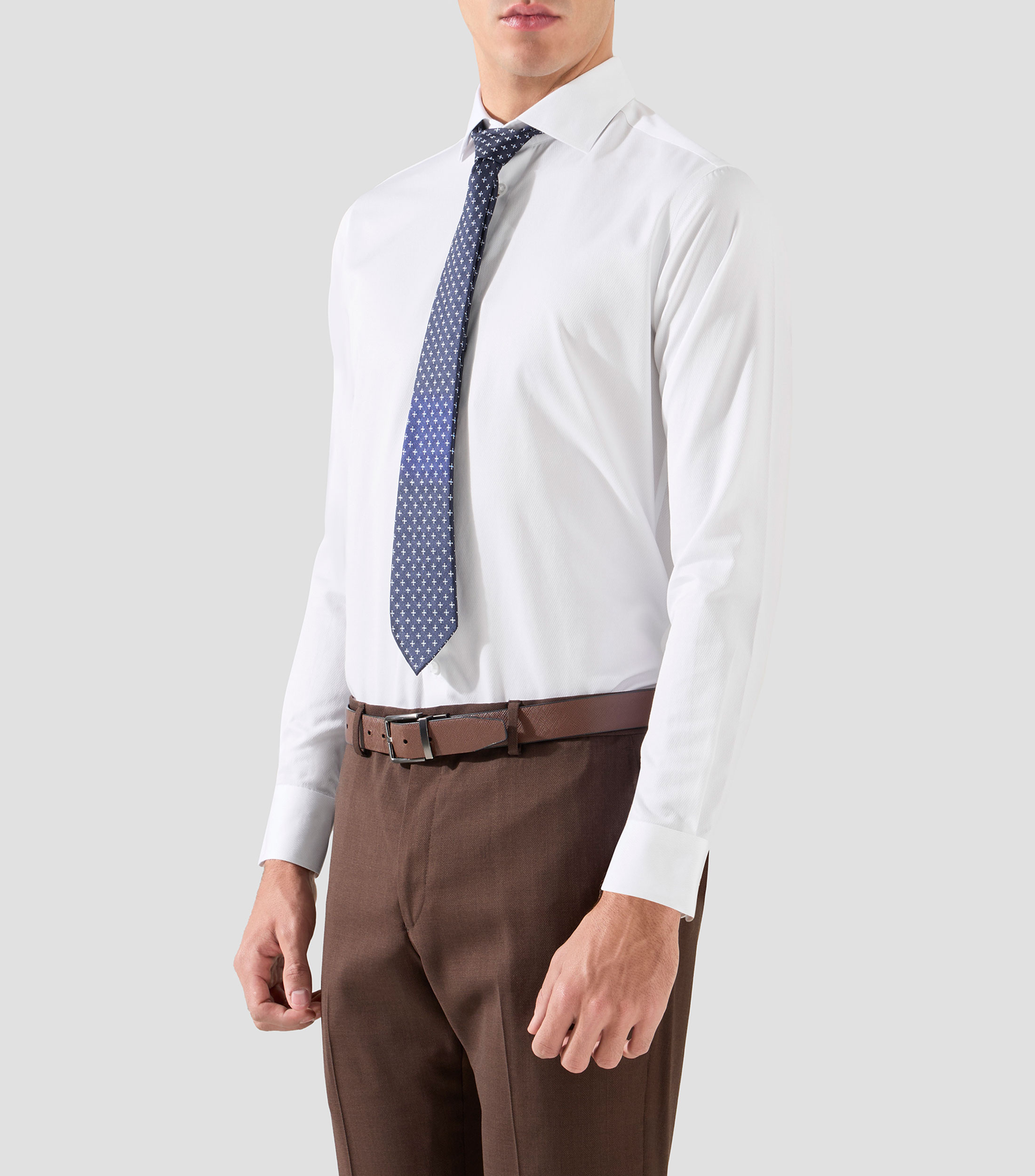Camisa lisa manga larga Hombre