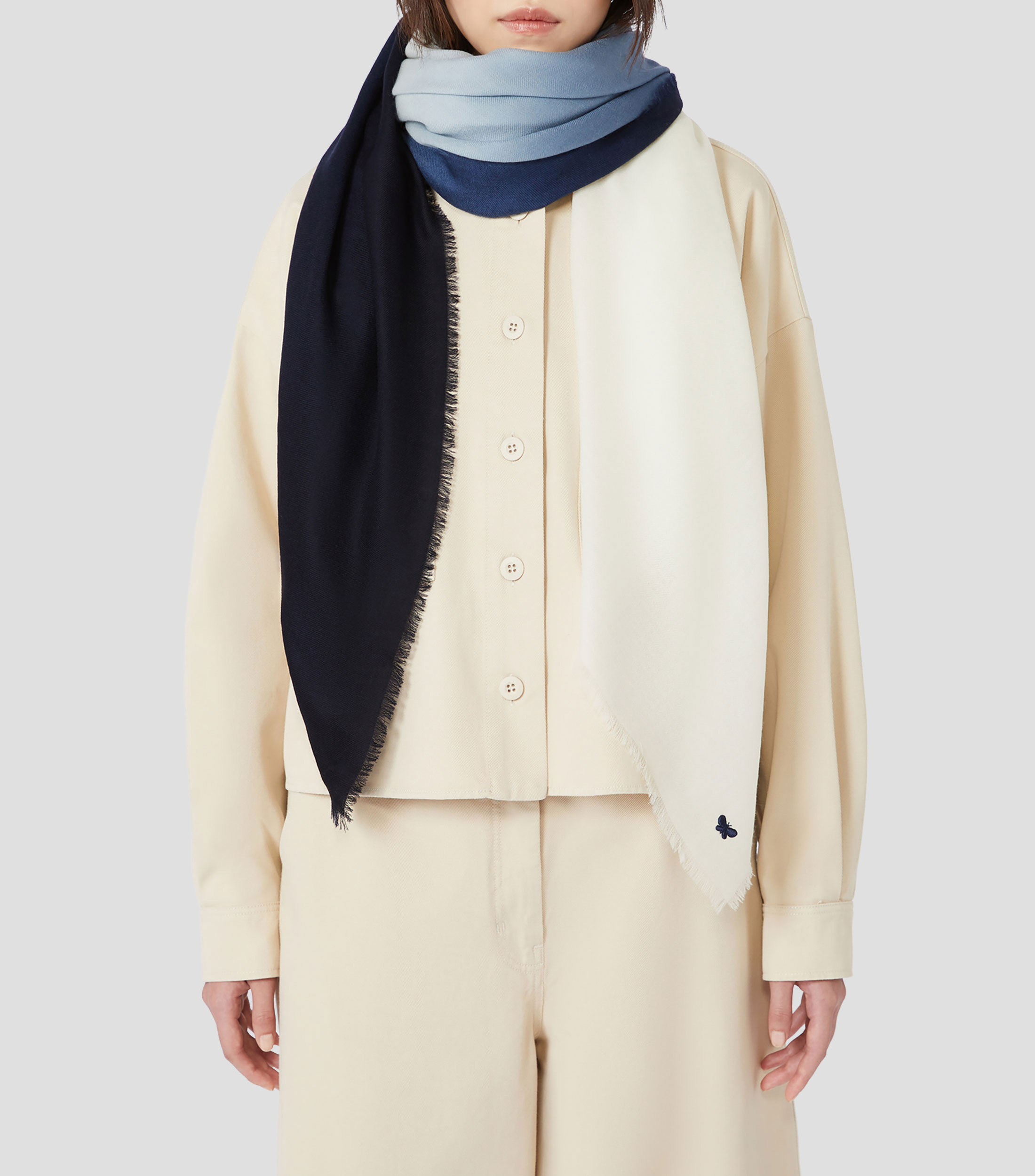 Foulard estampado degradado Mujer