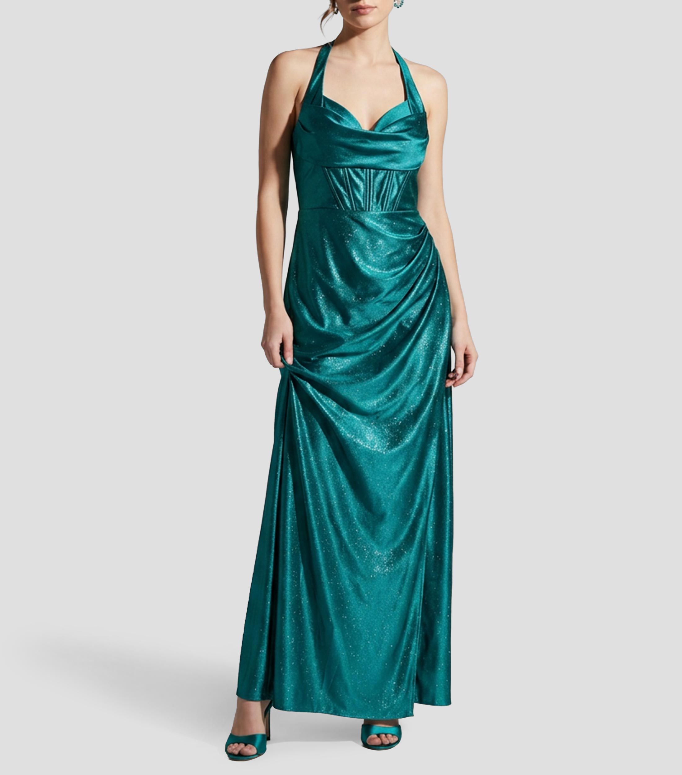 Vestido para fiesta largo liso Mujer