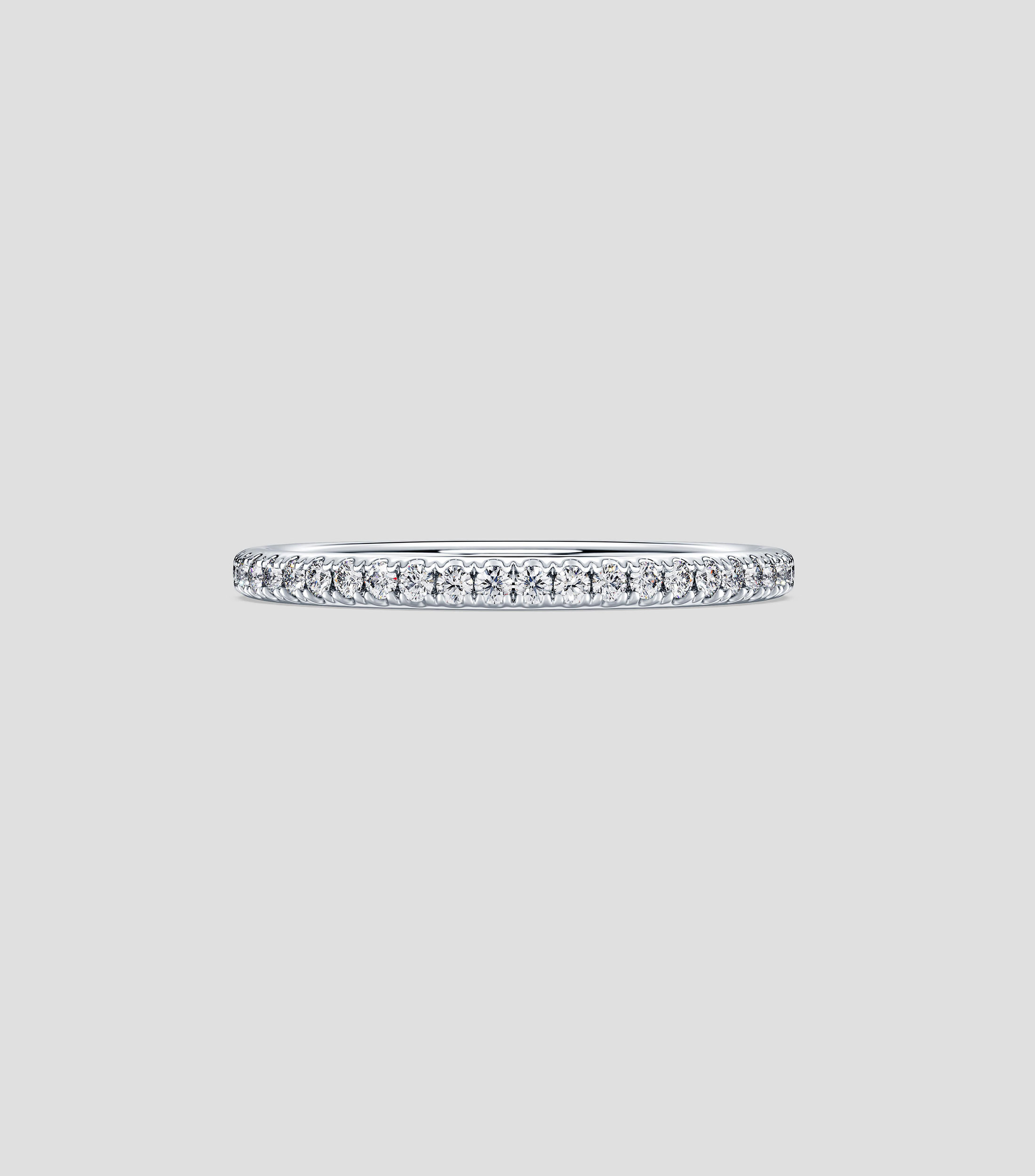 Anillo en oro blanco de 18 kilates Eternity con diamantes Mujer, Talla 7