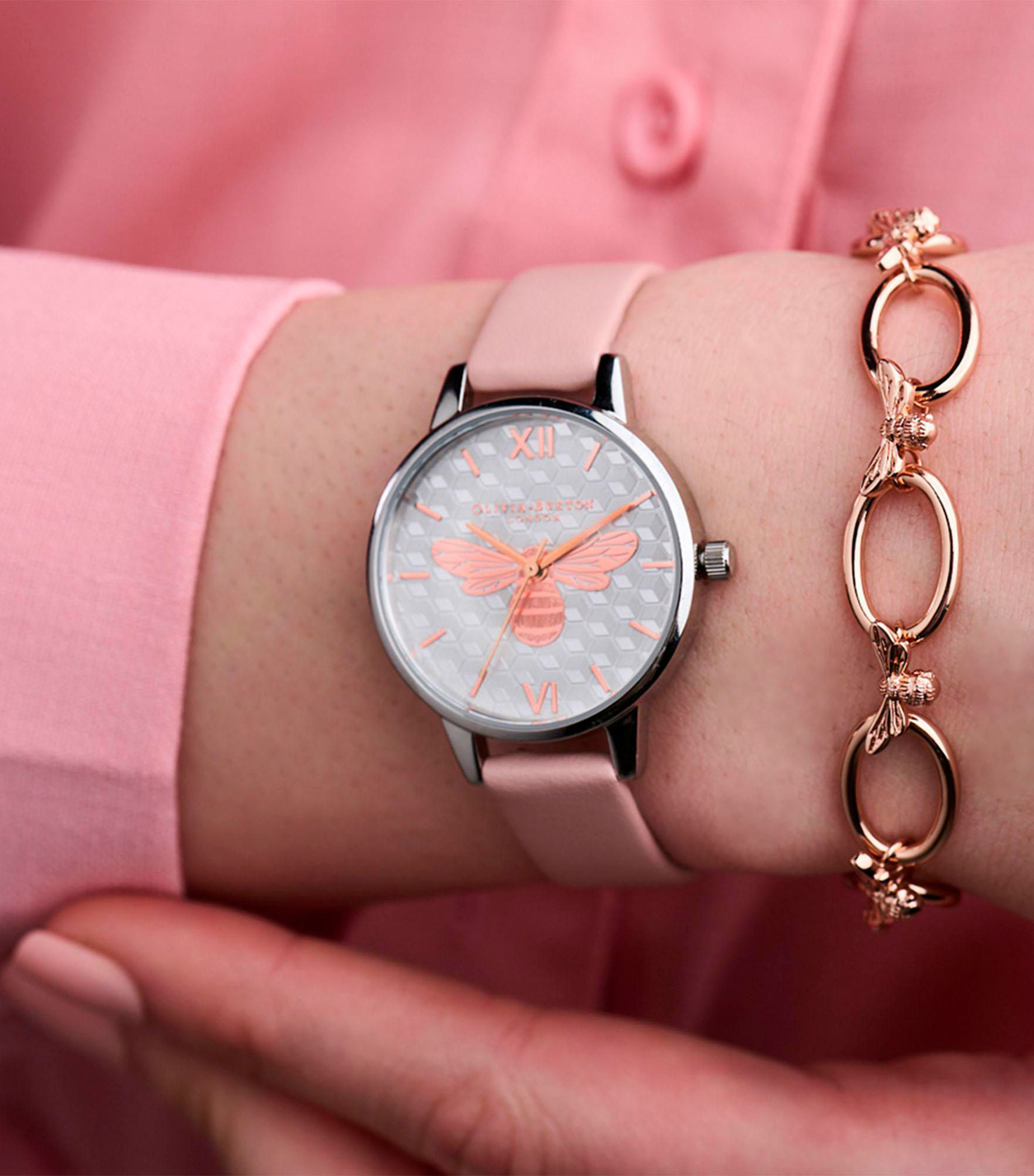 Reloj para Mujer Honey Bee Casual Plateado
