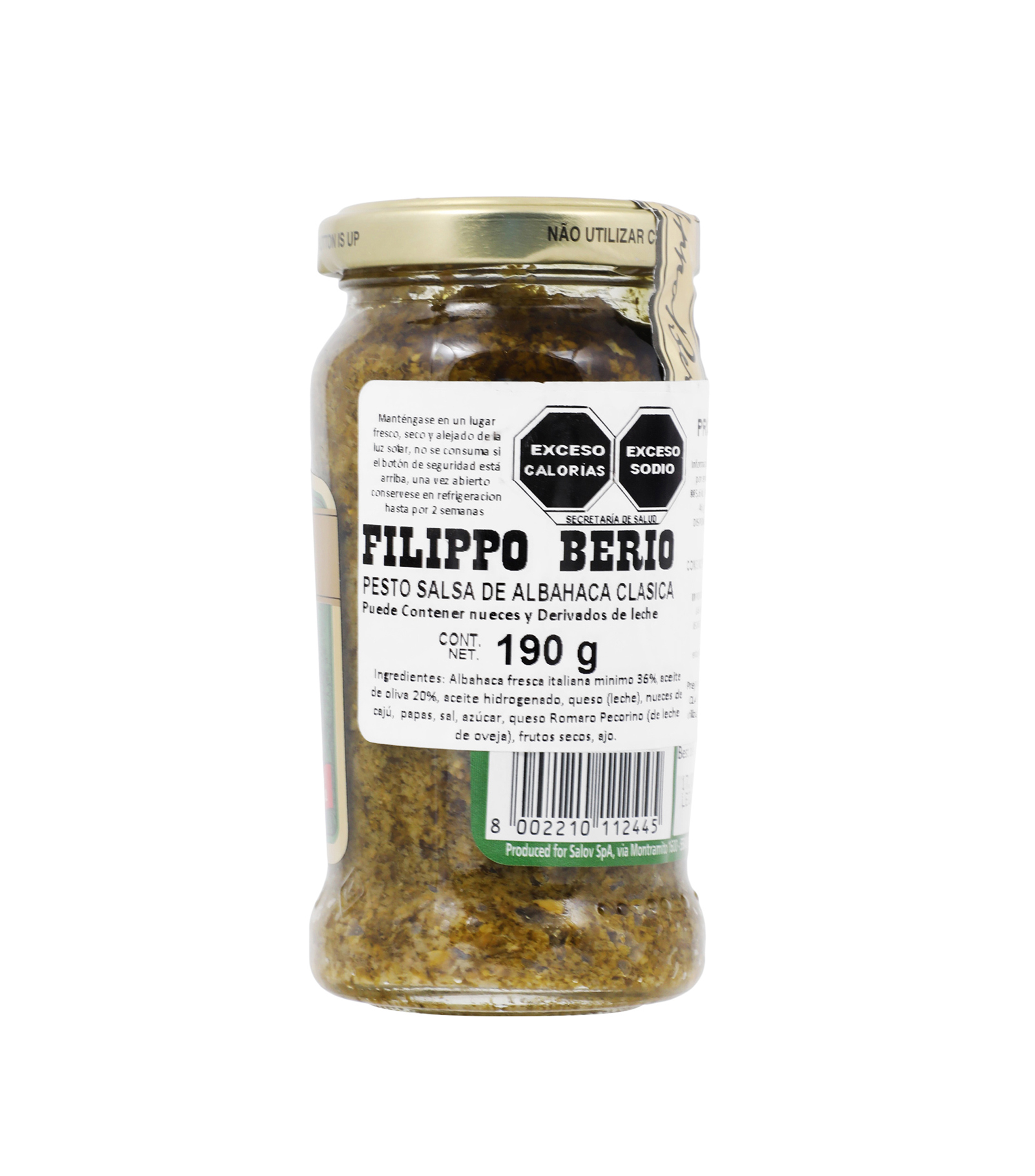 Salsa Pesto de Albahaca Clásica, 190 gr