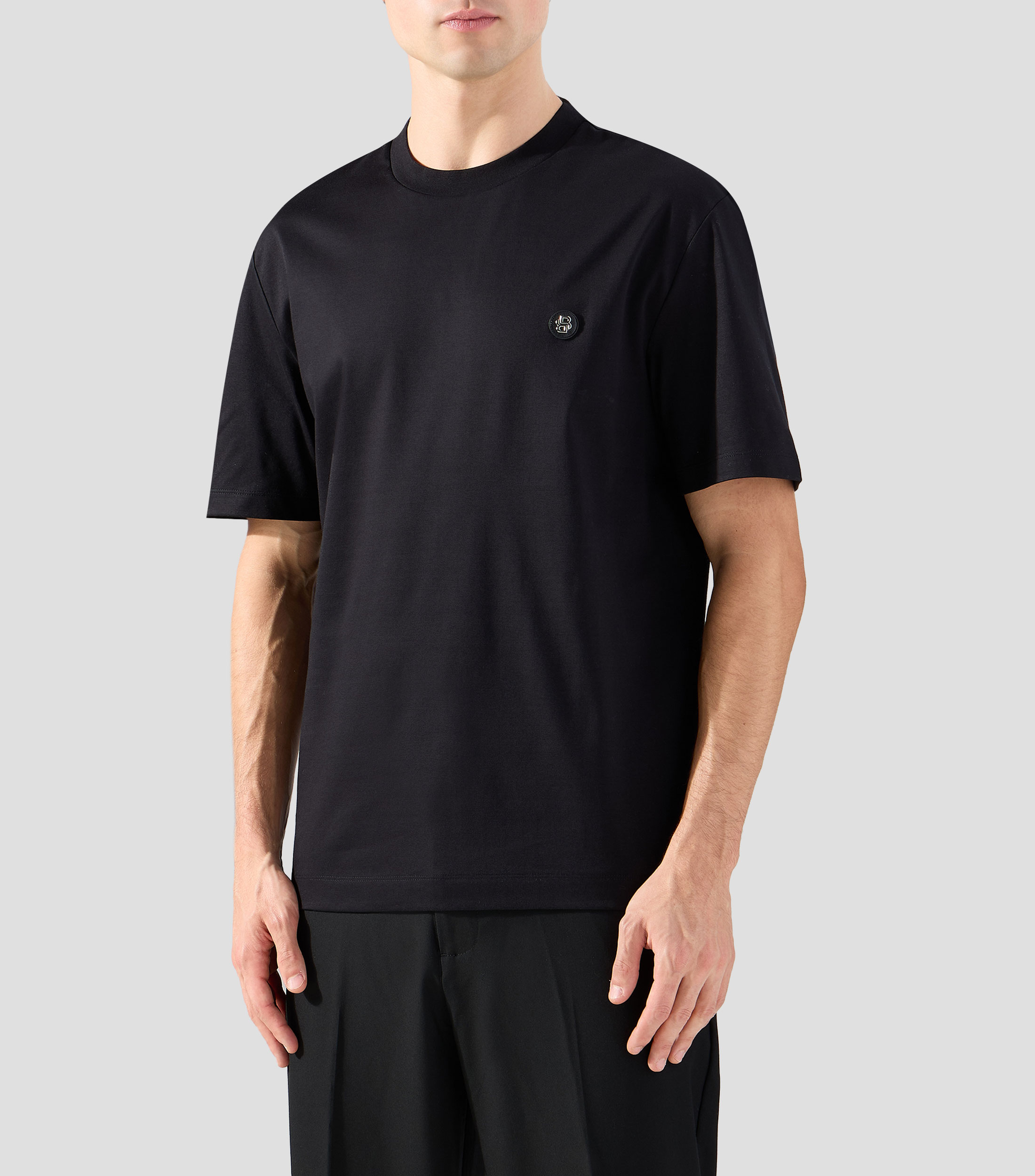 Playera regular fit de algodón con monograma Double B Hombre