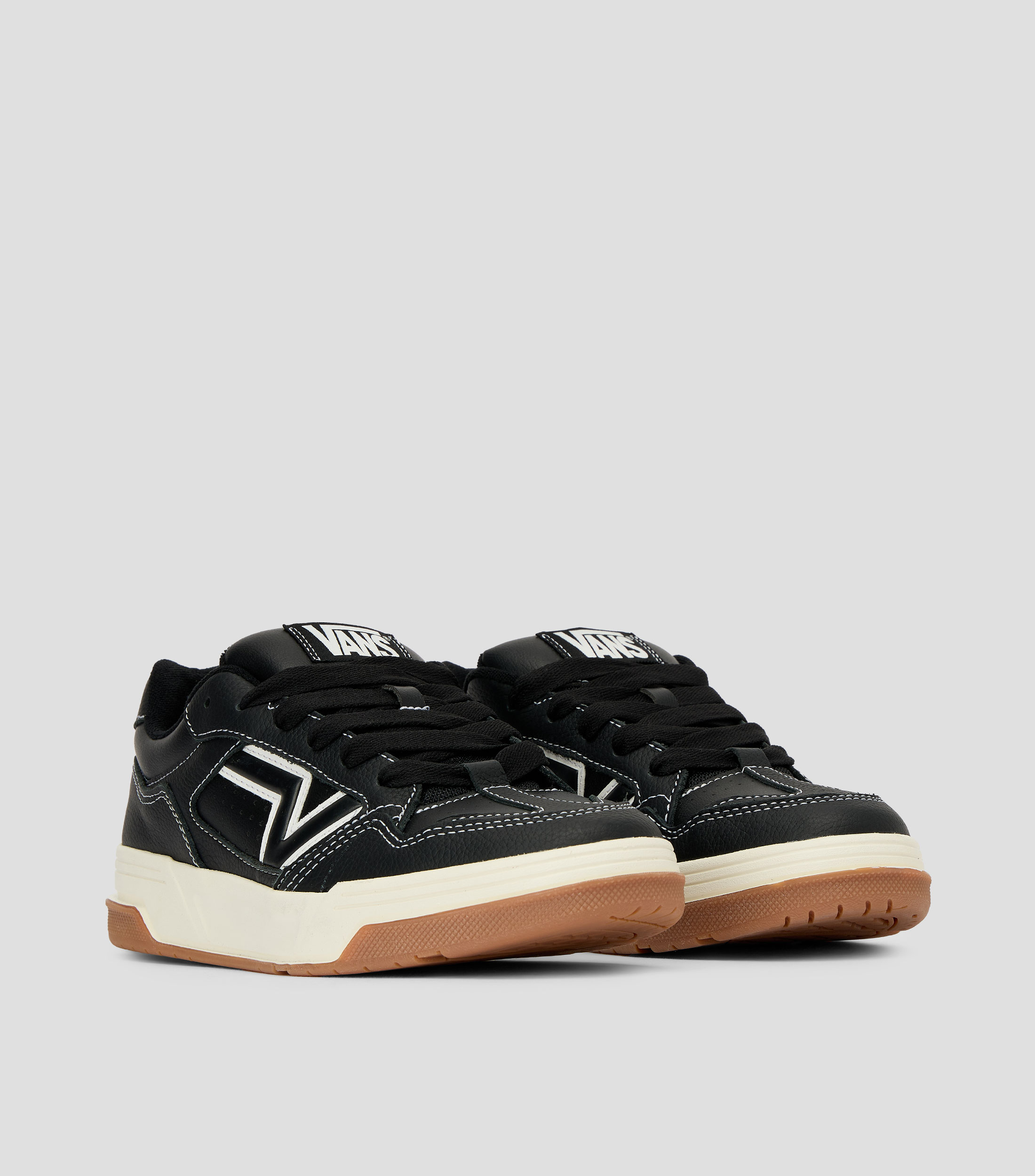 Tenis casuales Contrast Stitch en piel vacuna Hombre