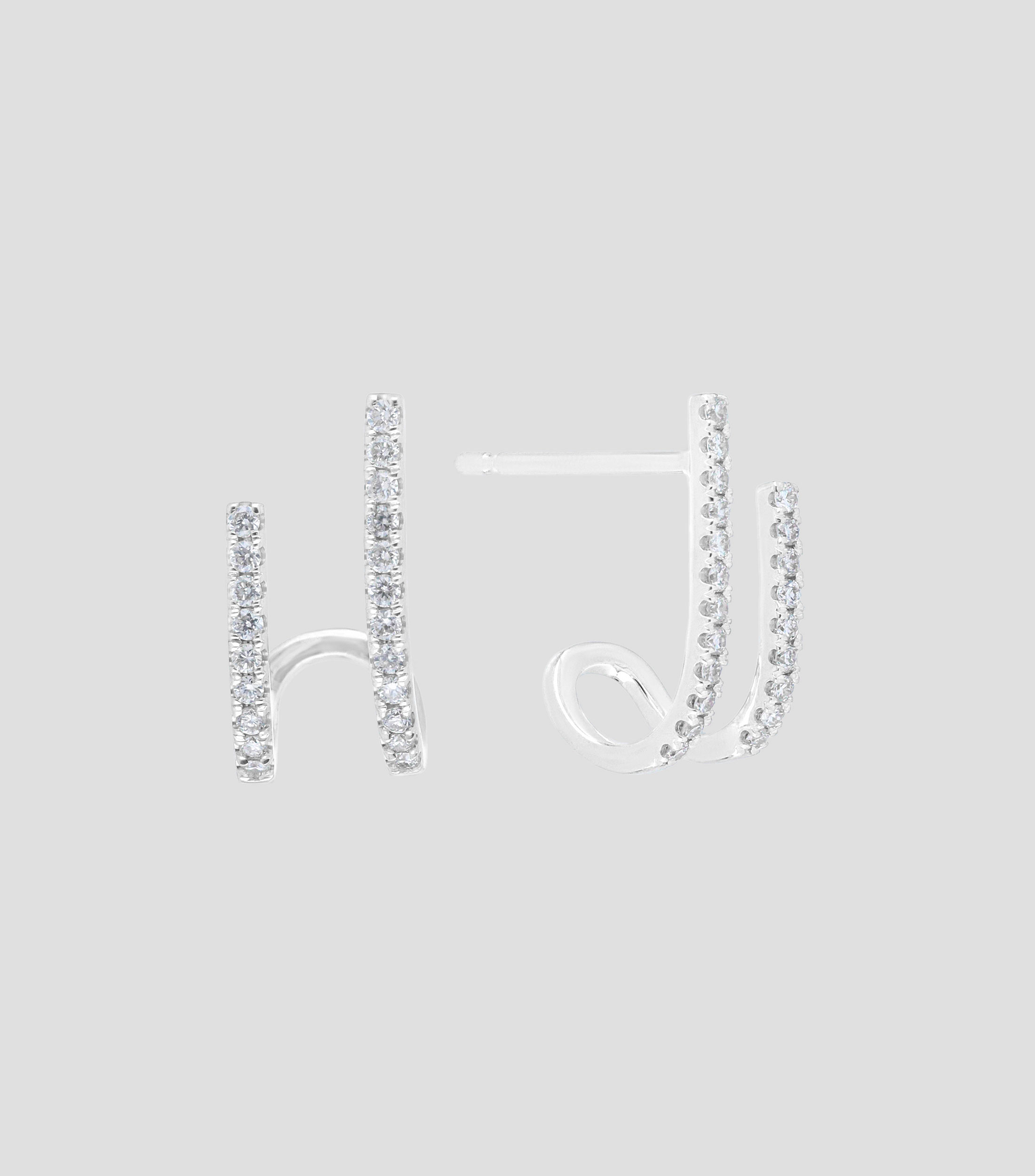 Aretes en Oro blanco 18 Kts Mujer