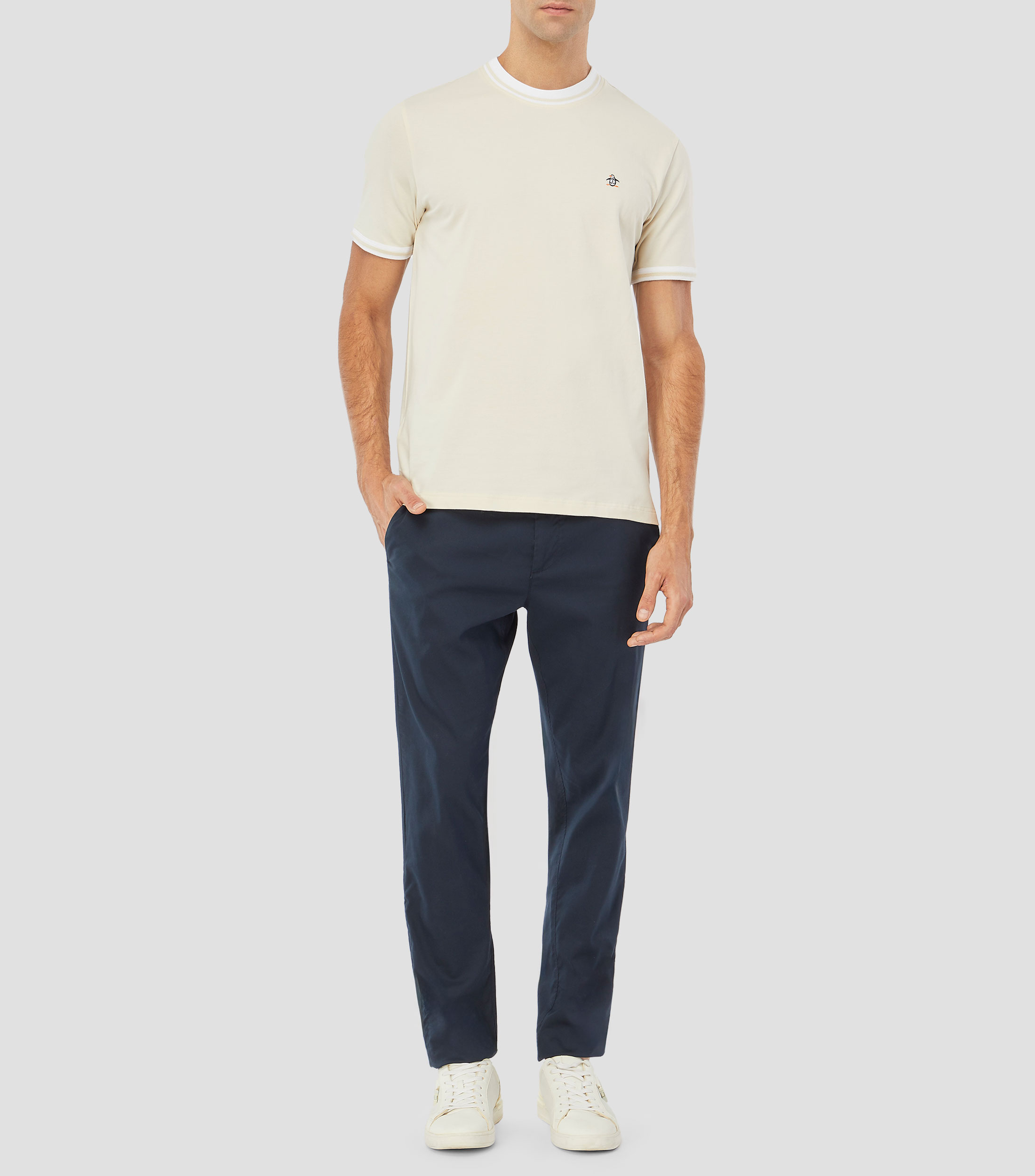 Playera cuello redondo manga corta lisa Hombre
