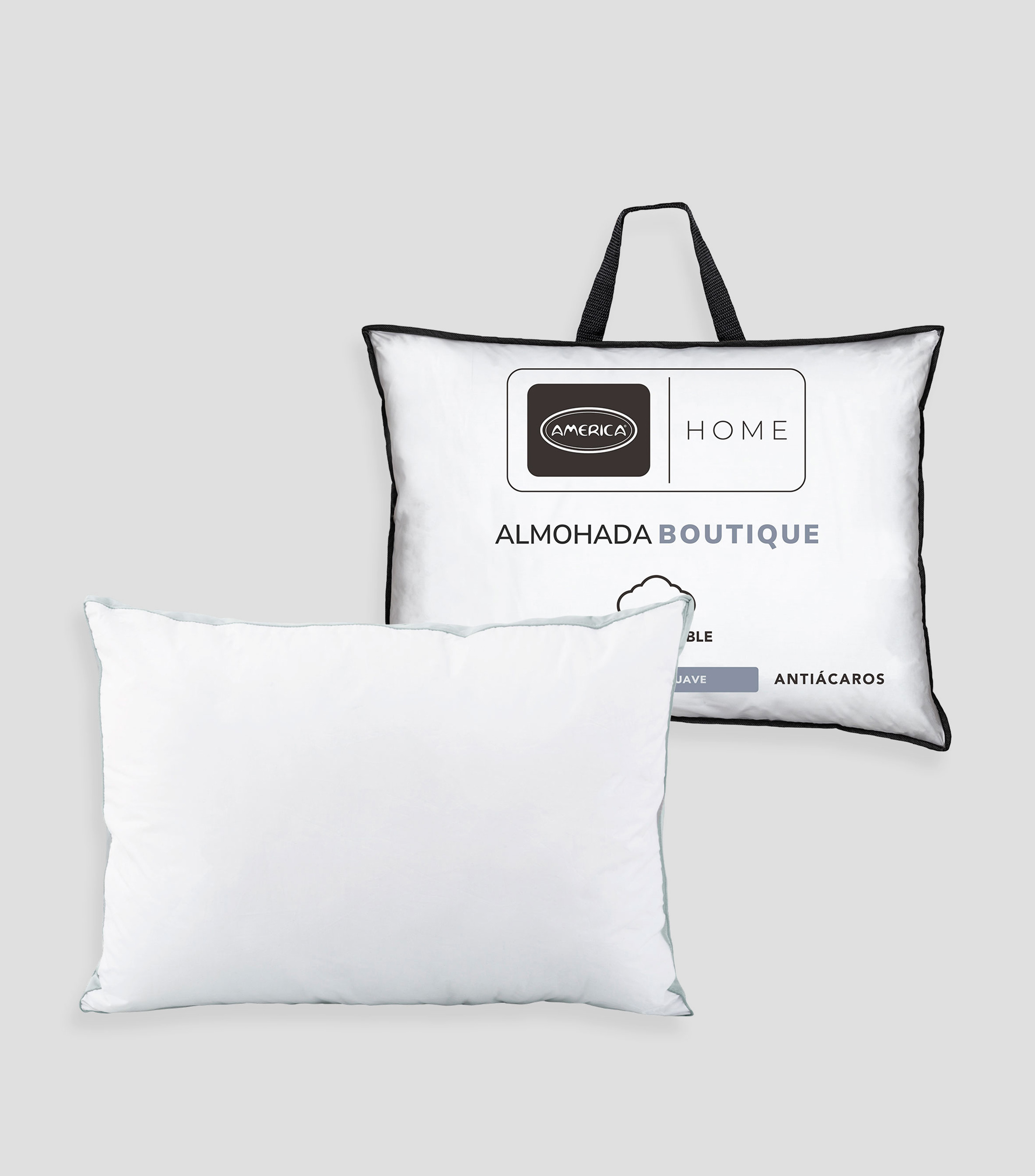 Almohada Estandar Down Gel Confort Suave Boutique, Blanca