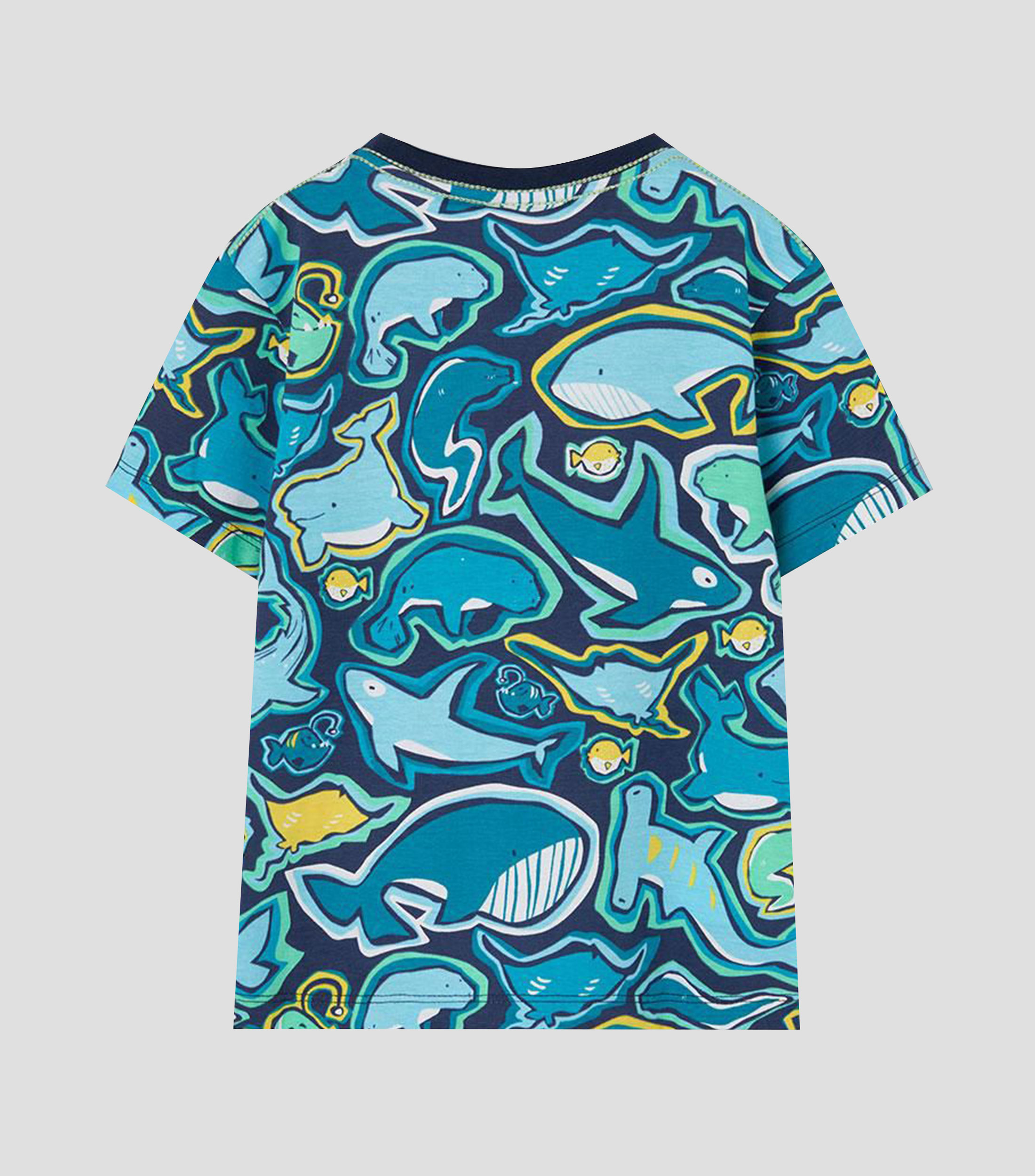 Playera cuello redondo manga corta estampada Niño