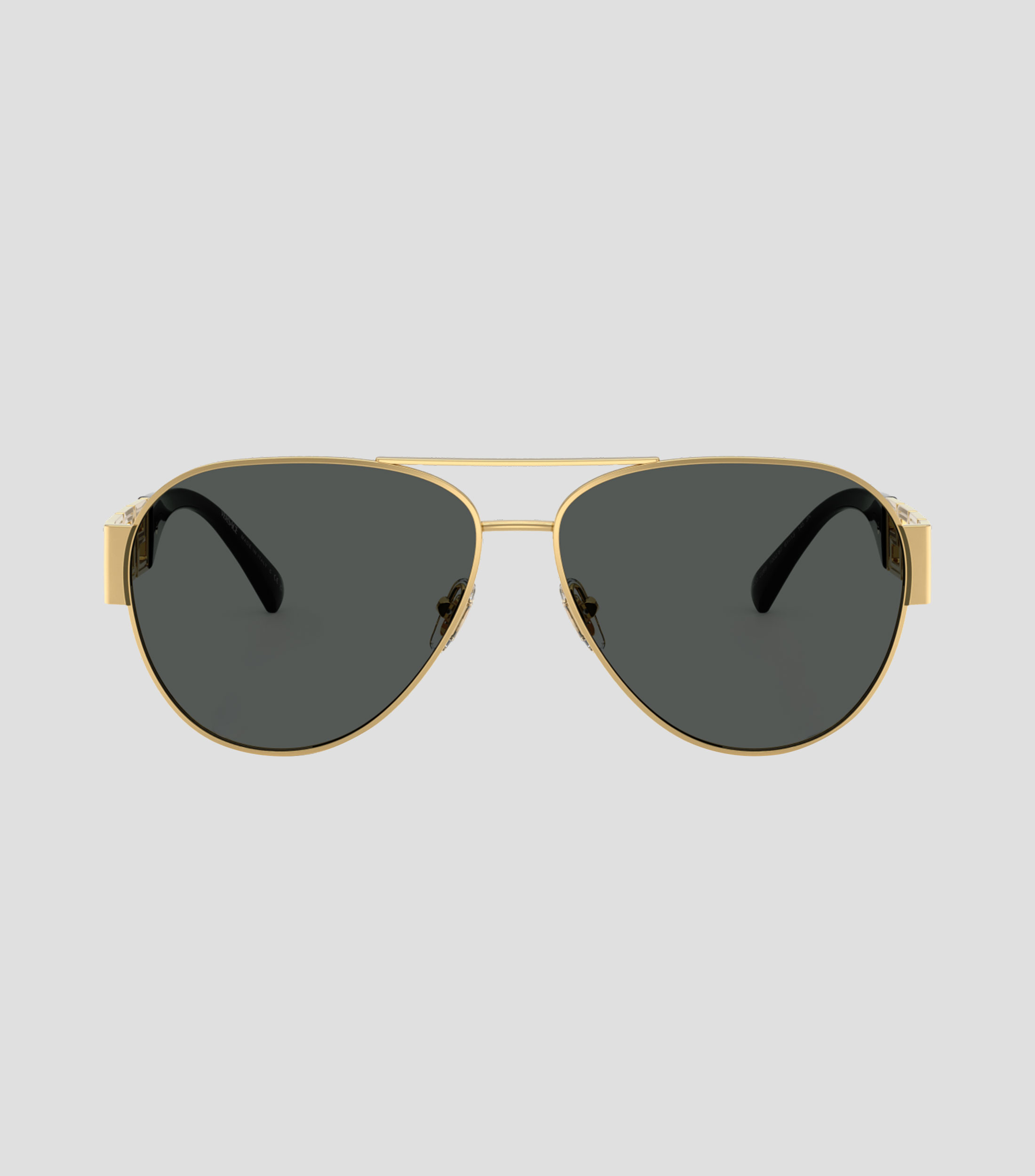 Lentes de sol aviador dorados Hombre
