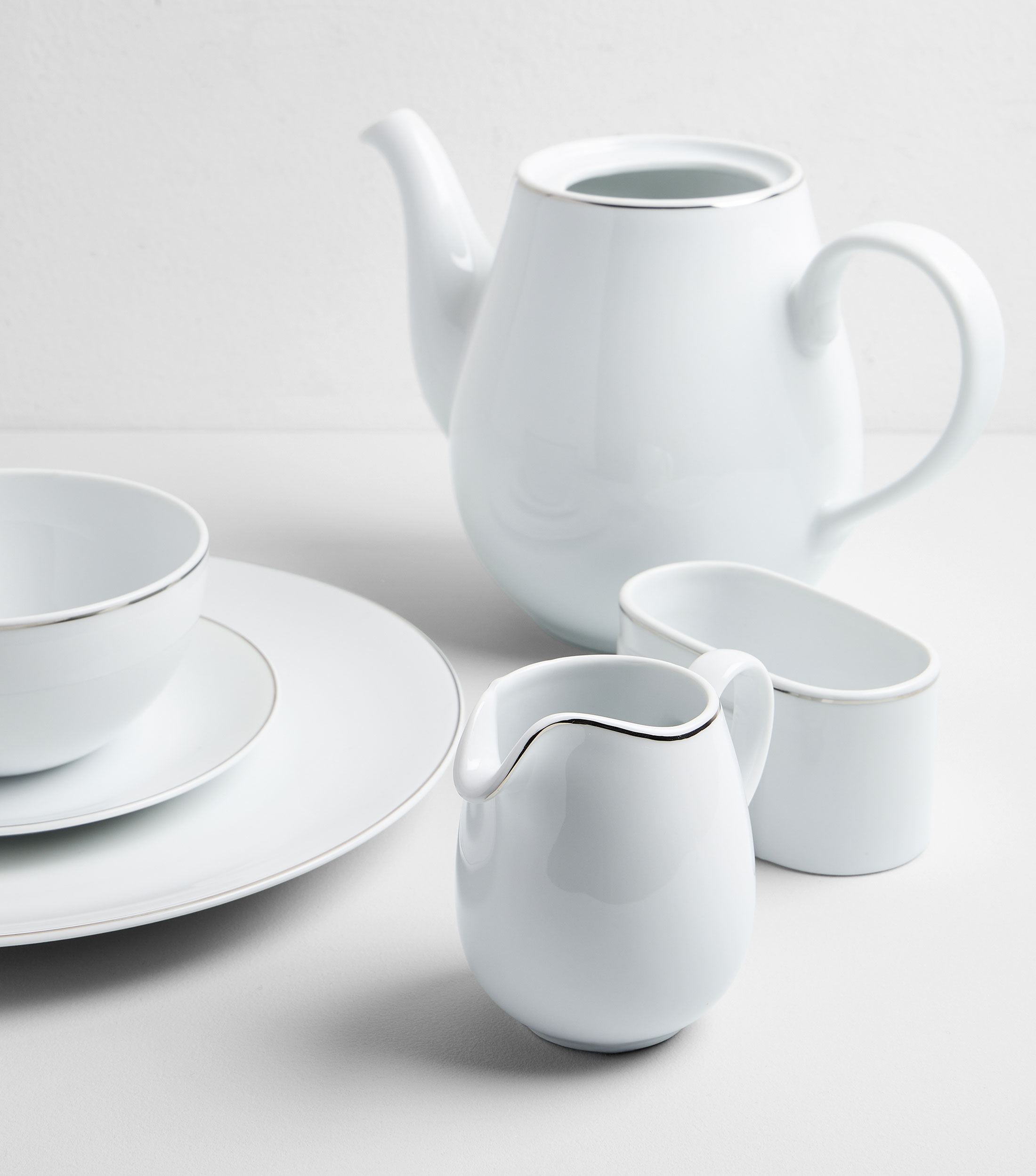 Cremera Bright en porcelana blanca