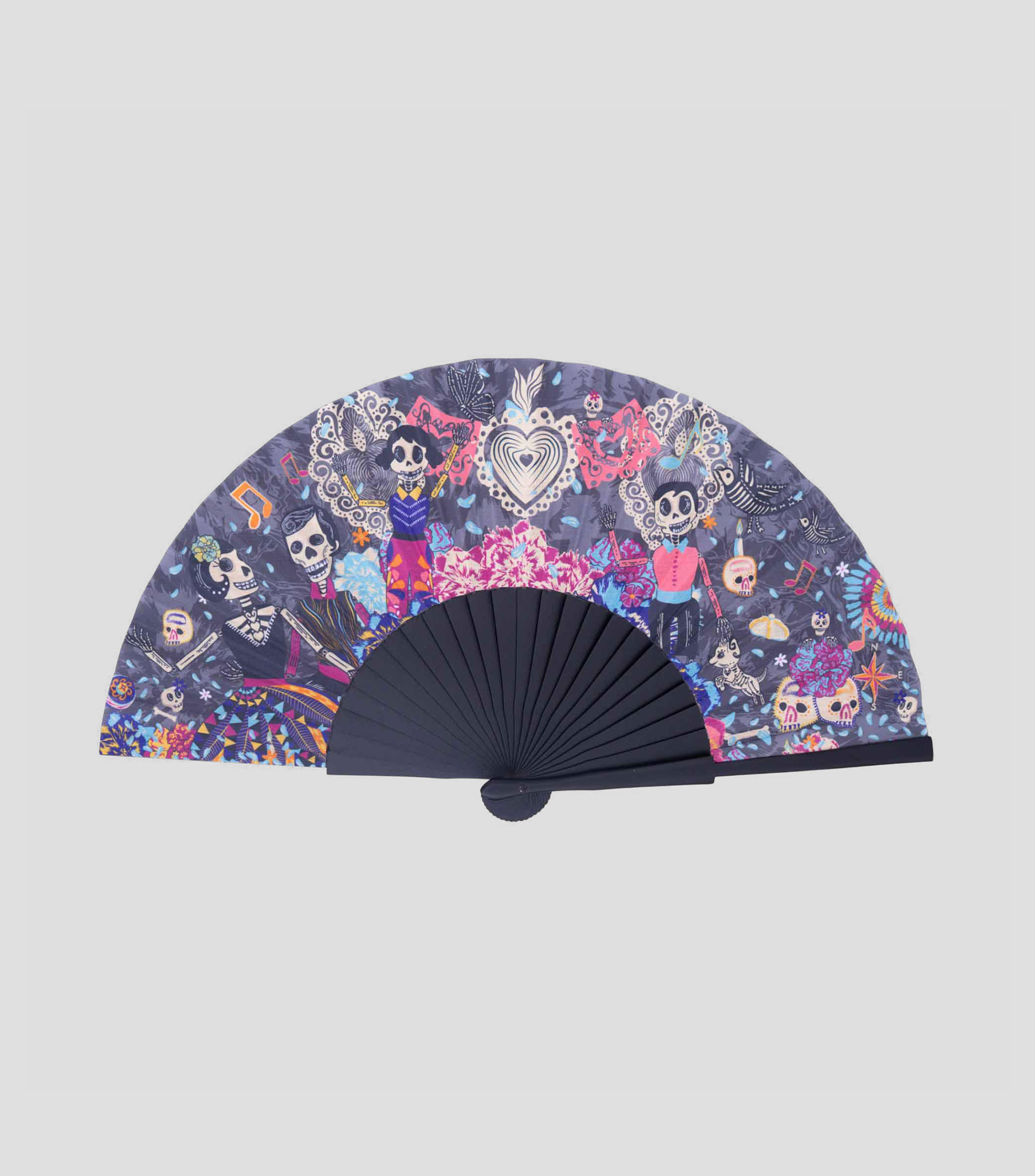 Abanico negro con gris estampado Catrines Mujer