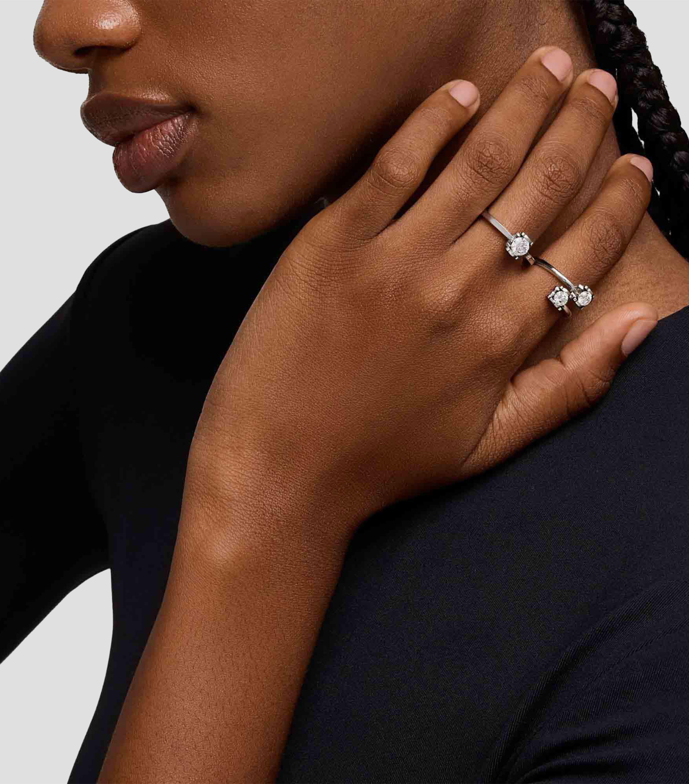Anillo solitario Sweet Diamonds LGD con incrustación de diamante Mujer