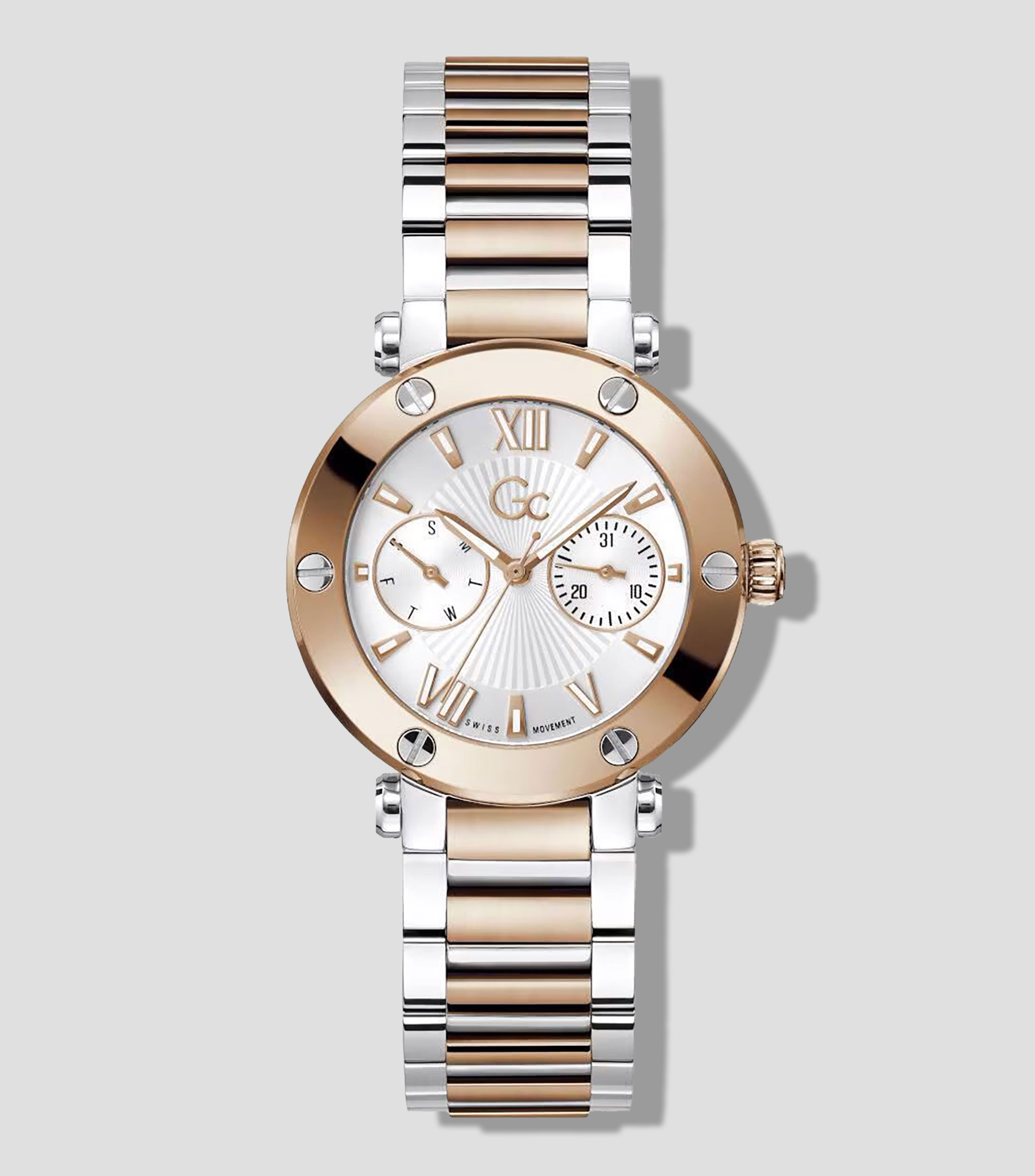 Reloj para Mujer Aura casual plateado/rosa