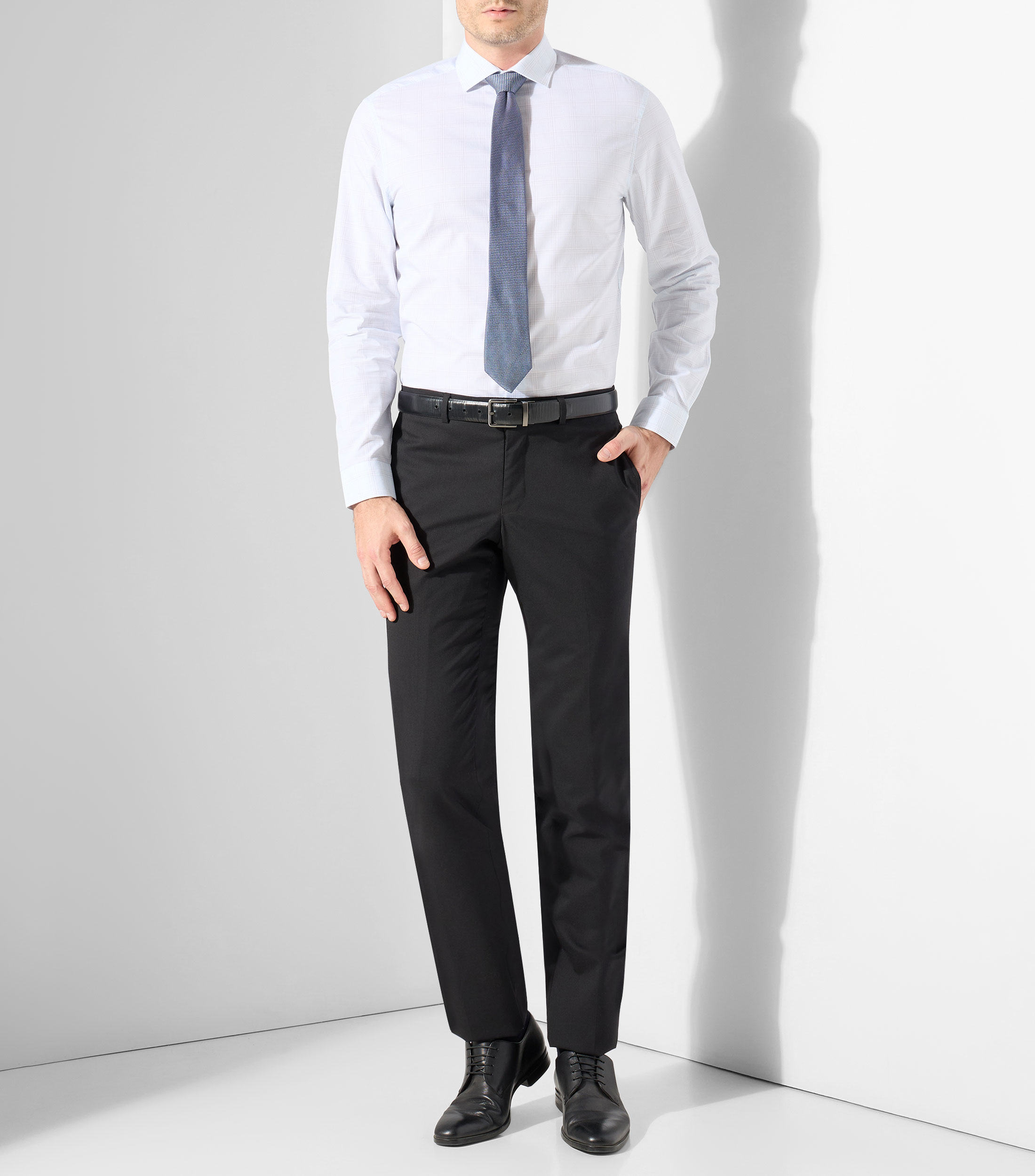 Camisa de vestir con cuadros y manga larga Hombre