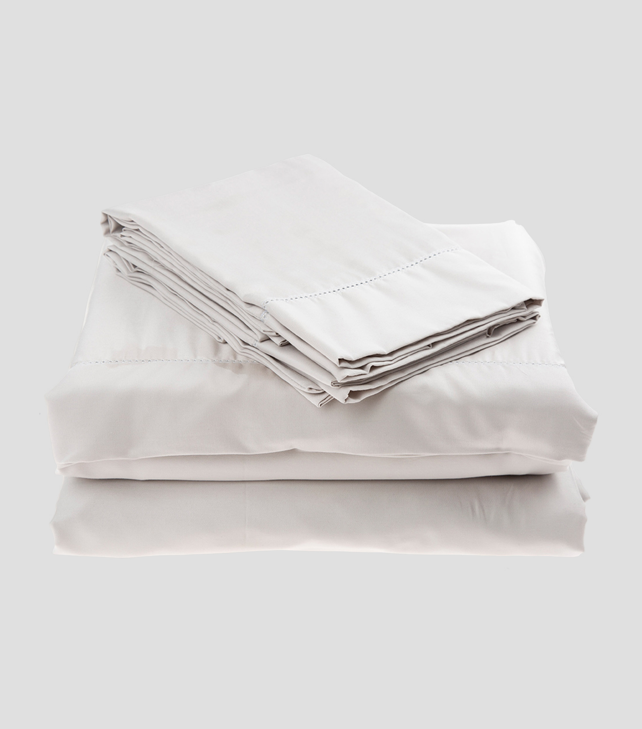 Juego de Sábanas Sateen Gris Perla Queen Size