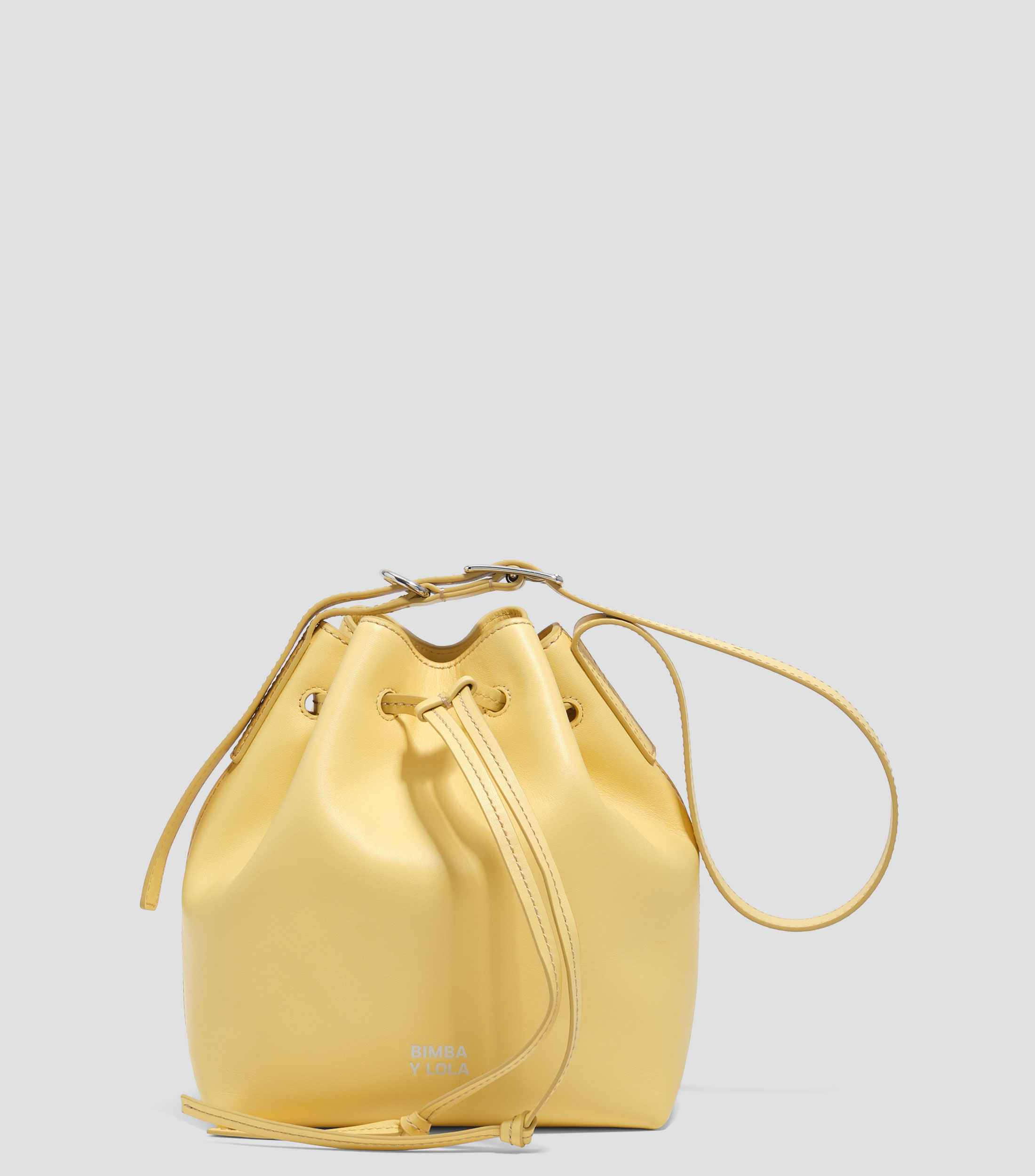 Bolsa bucket Carlino grande piel banana Mujer