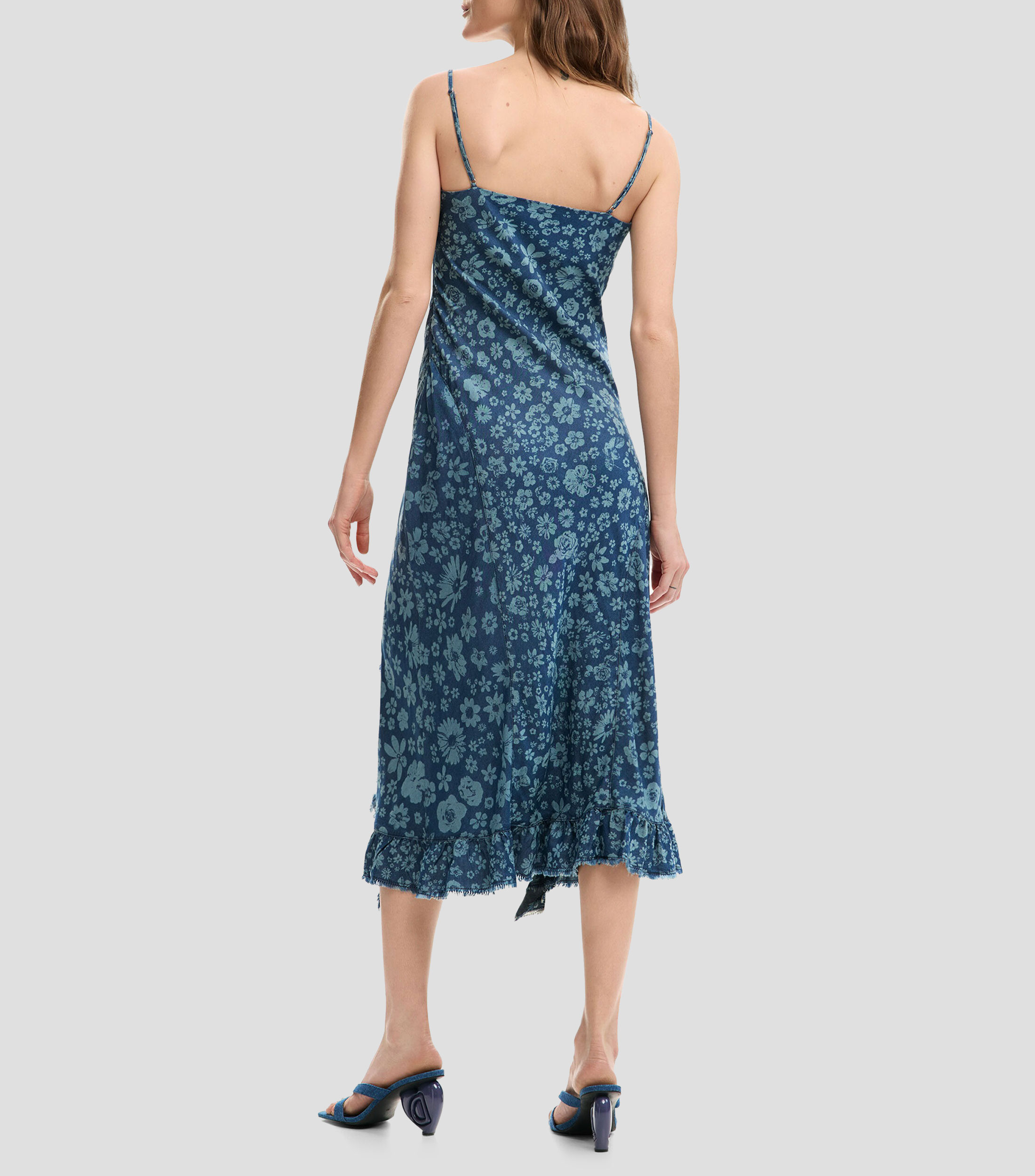 Vestido midi estampado Cham Mujer