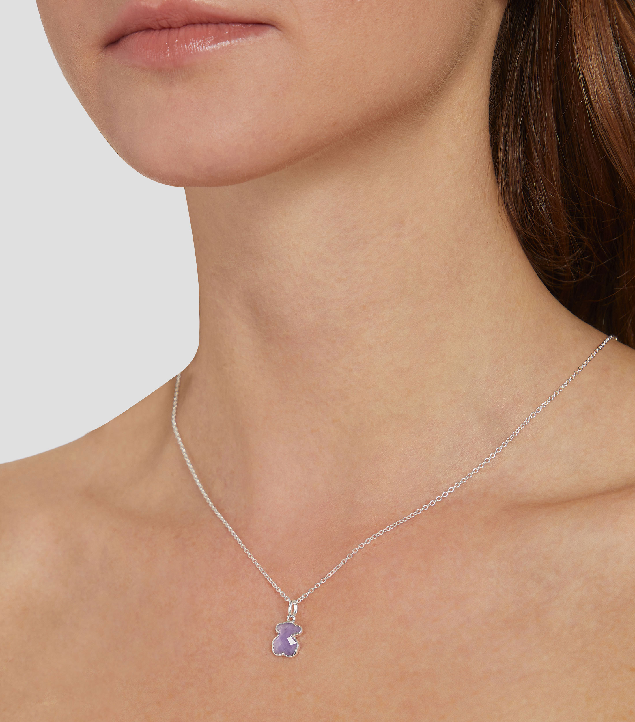 Collar con colgante de oso en plata .925 Icon Color Mujer