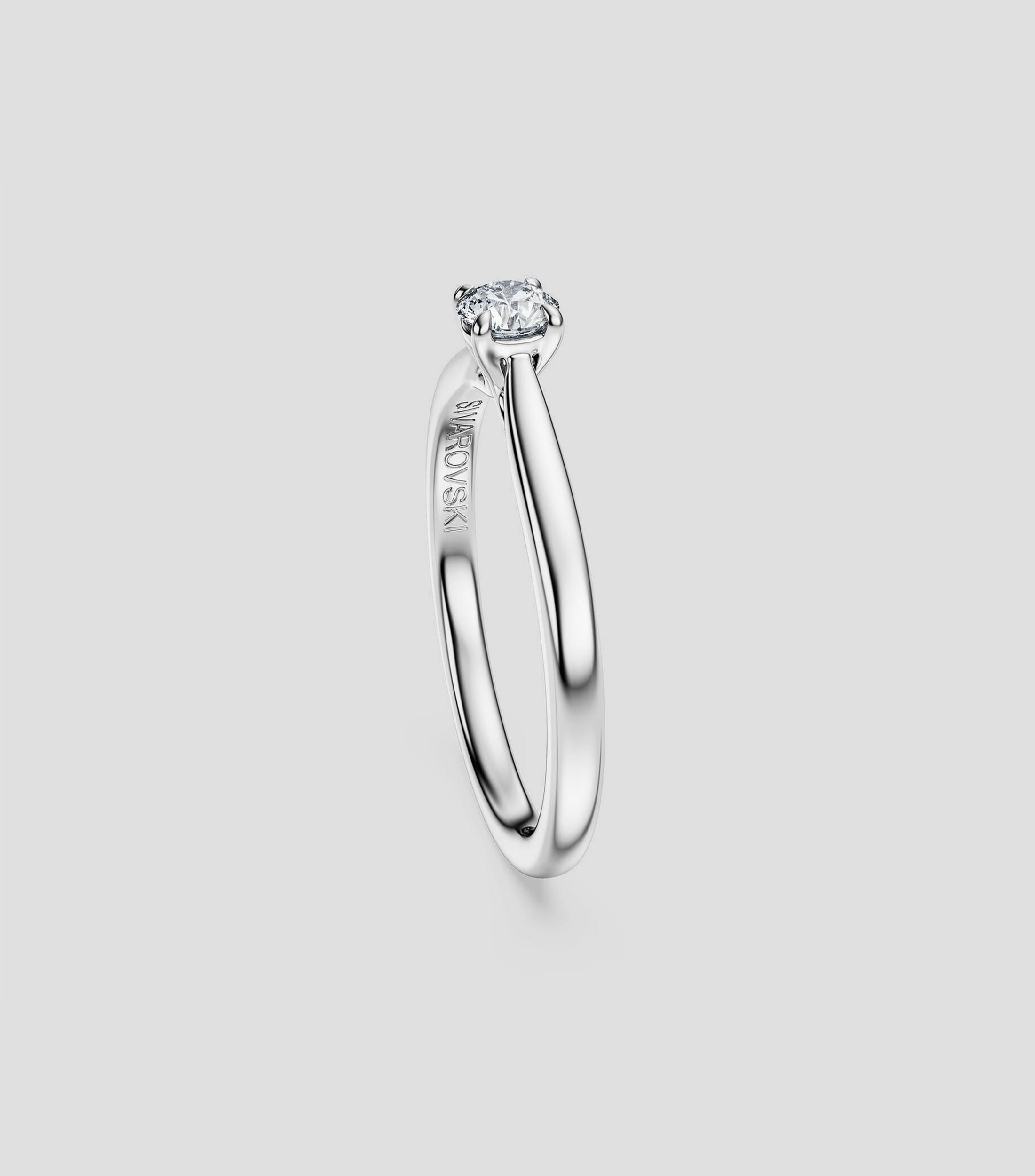 Anillo solitario en plata con diamante Eternity Mujer, Talla 8