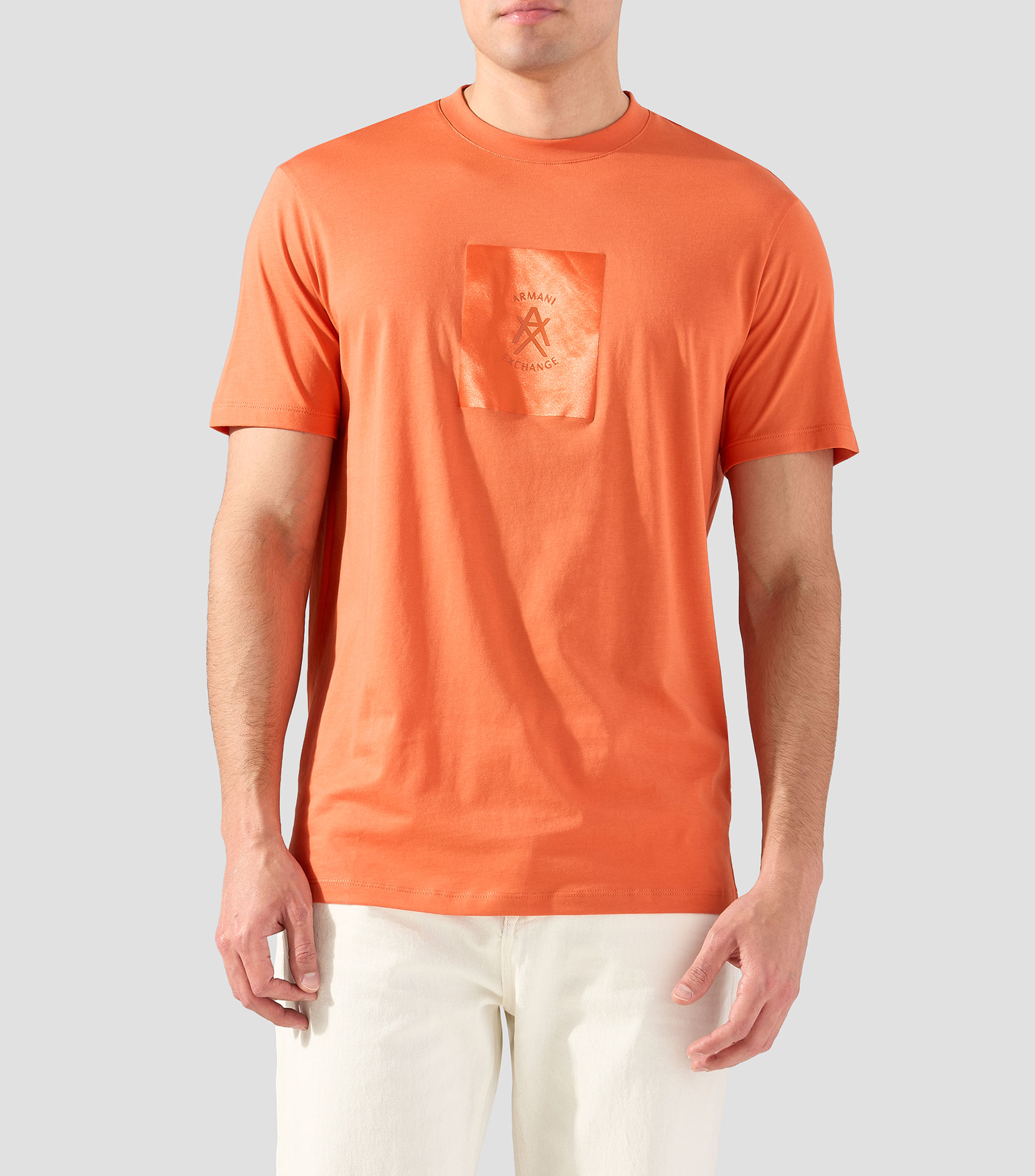 Playera cuello redondo manga corta estampada Hombre