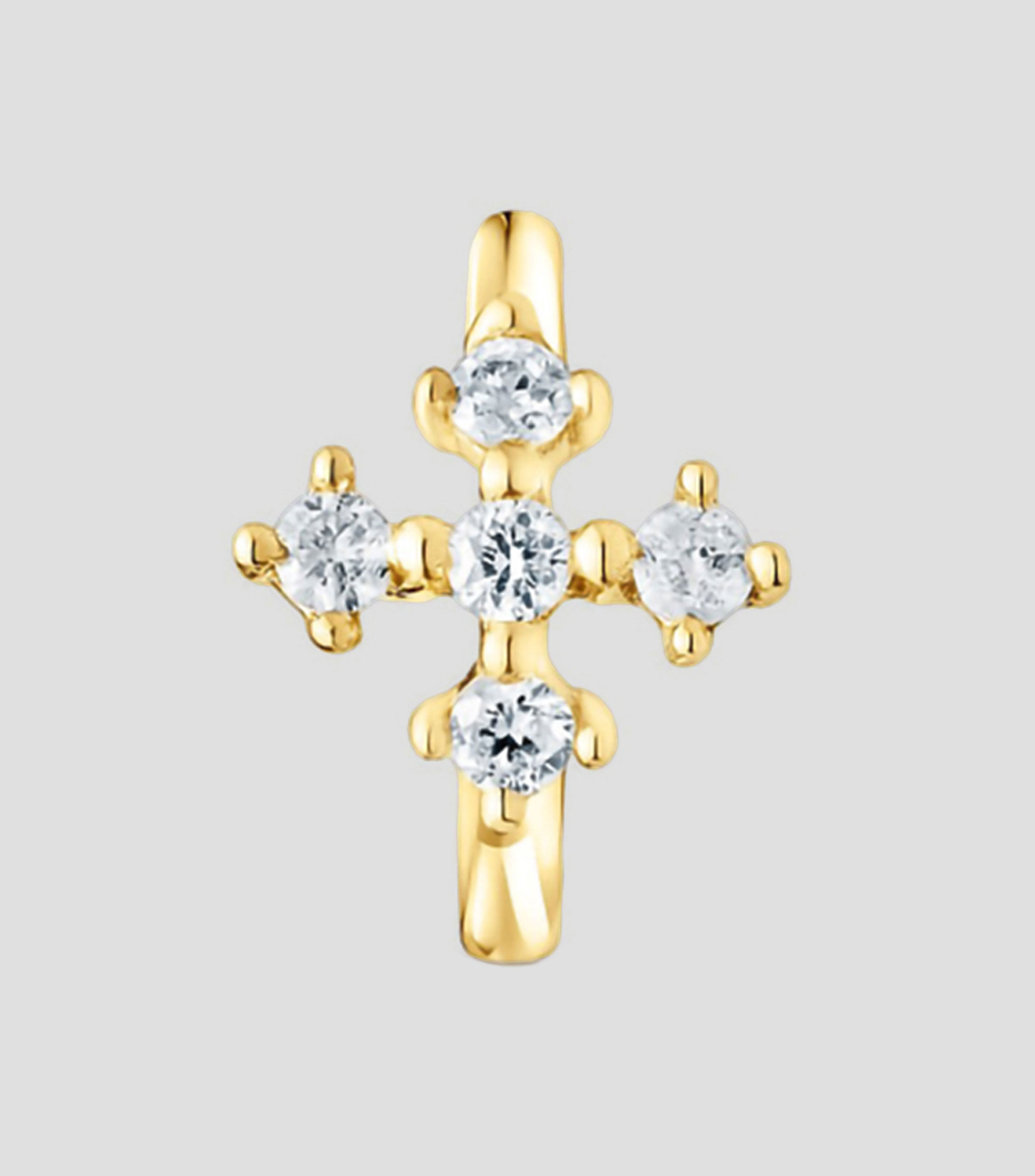Pendiente en oro amarillo de 18 Kilates con diamantes Less Classiques Mujer