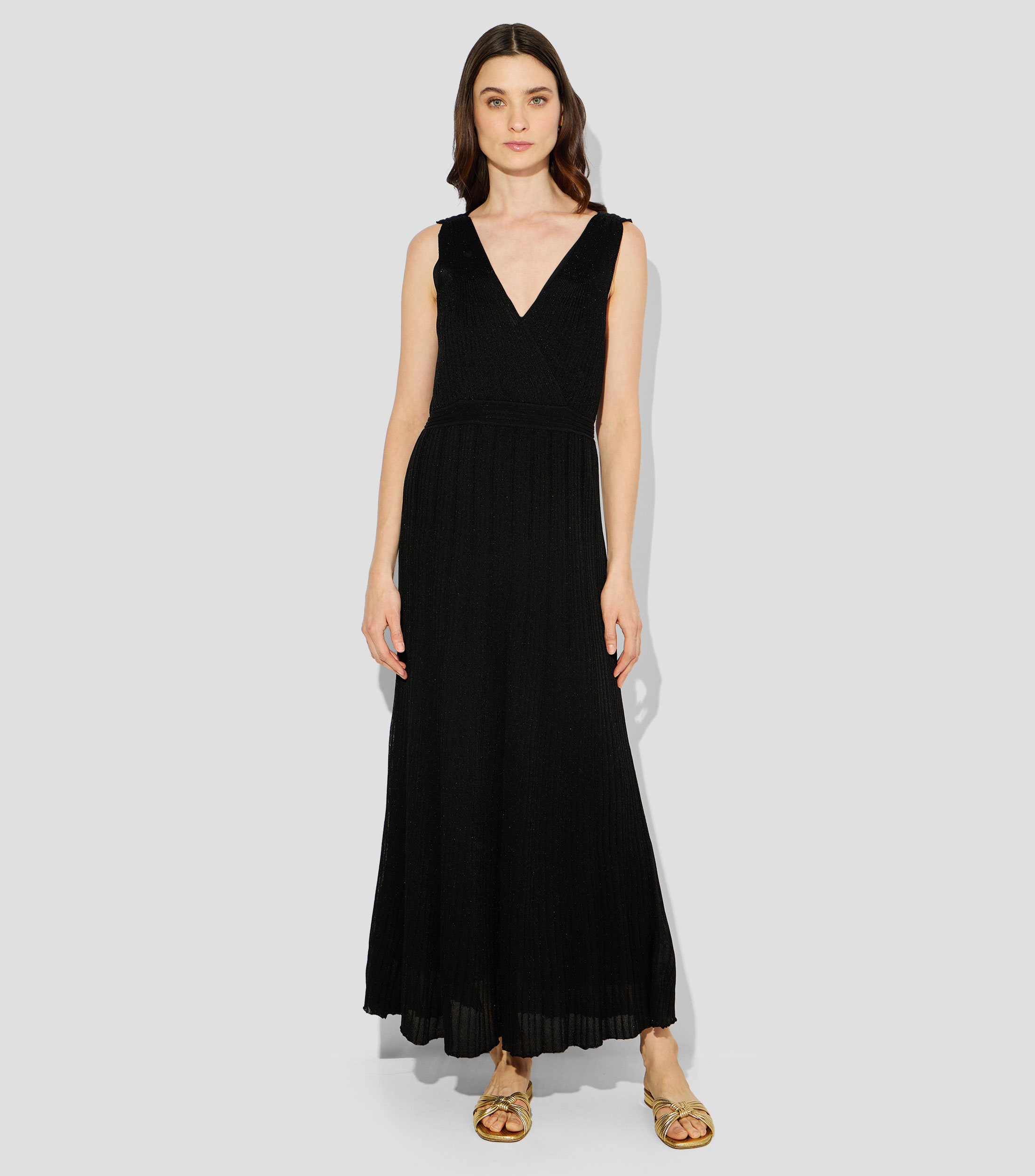 Vestido largo liso Mujer