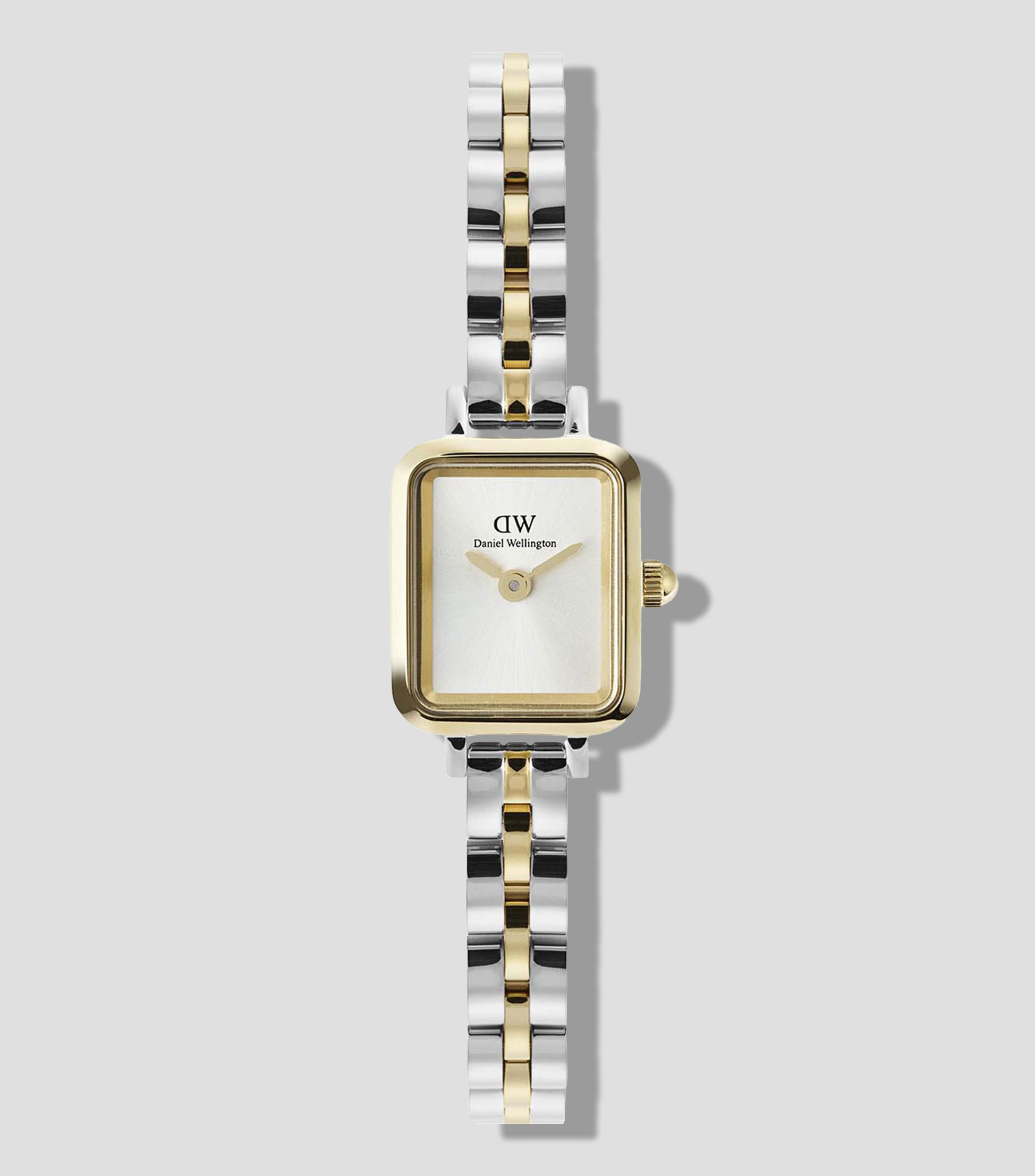 Reloj para mujer Quadro Mini Rect 3 Hands casual, dorado