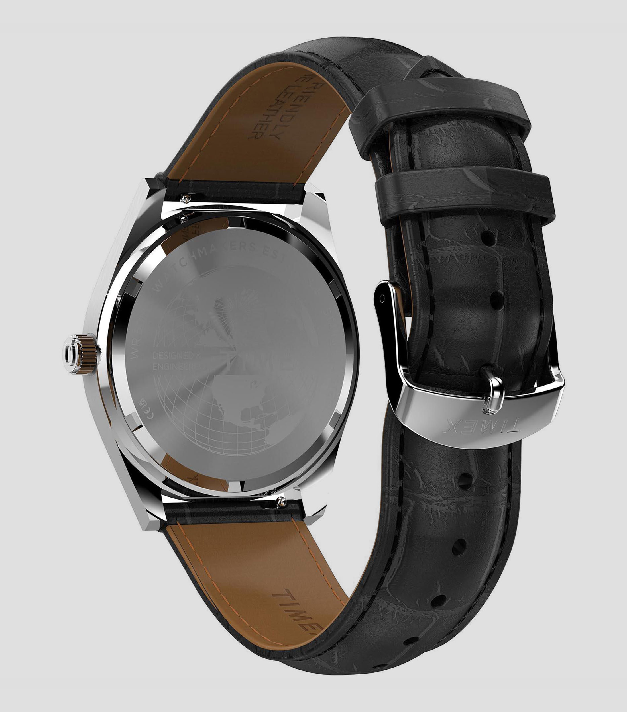 Reloj para Hombre Q Timex Casual Negro, Plateado