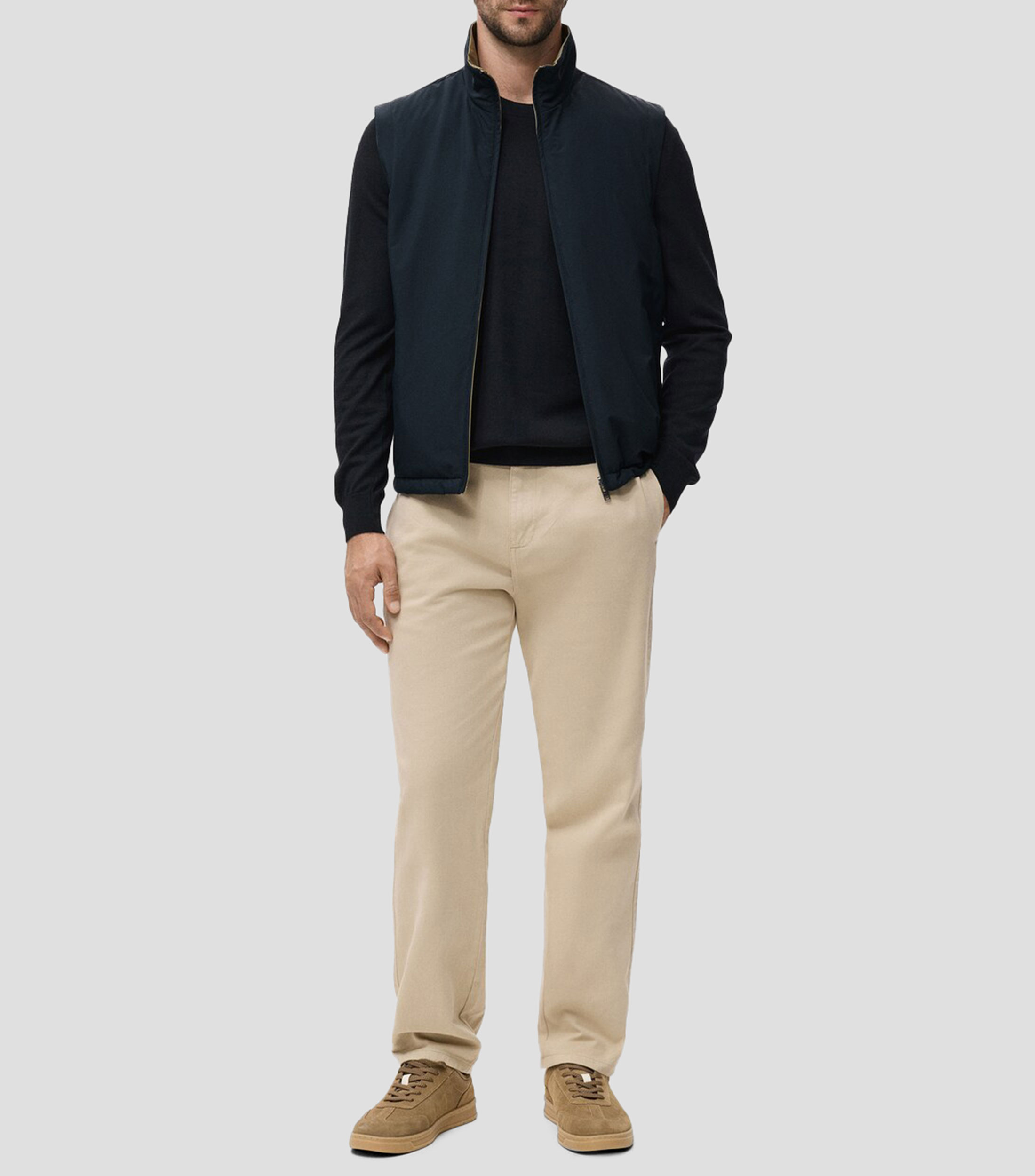 Chaleco cuello alto Hombre