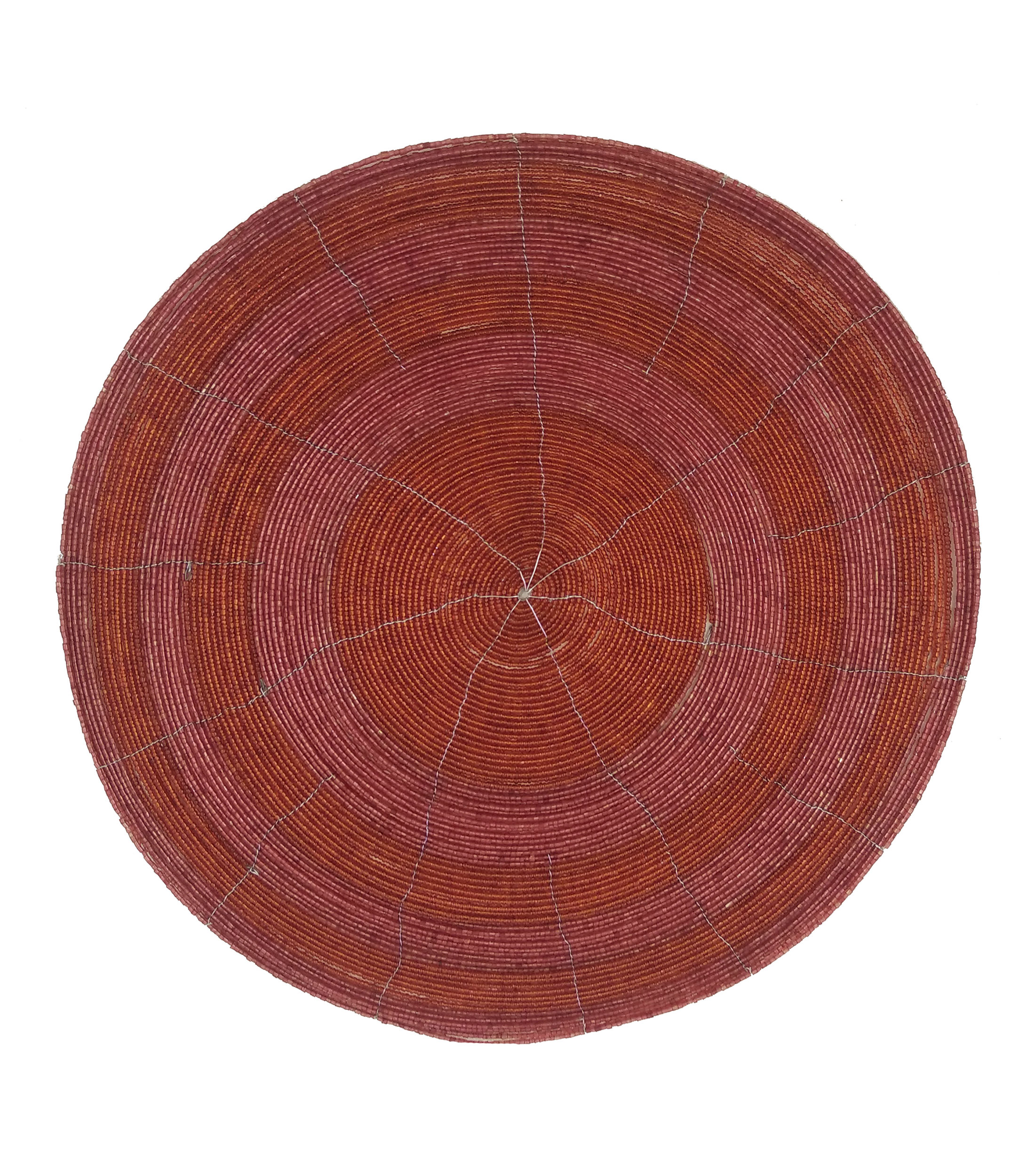 Mantel Individual Redondo Rojo