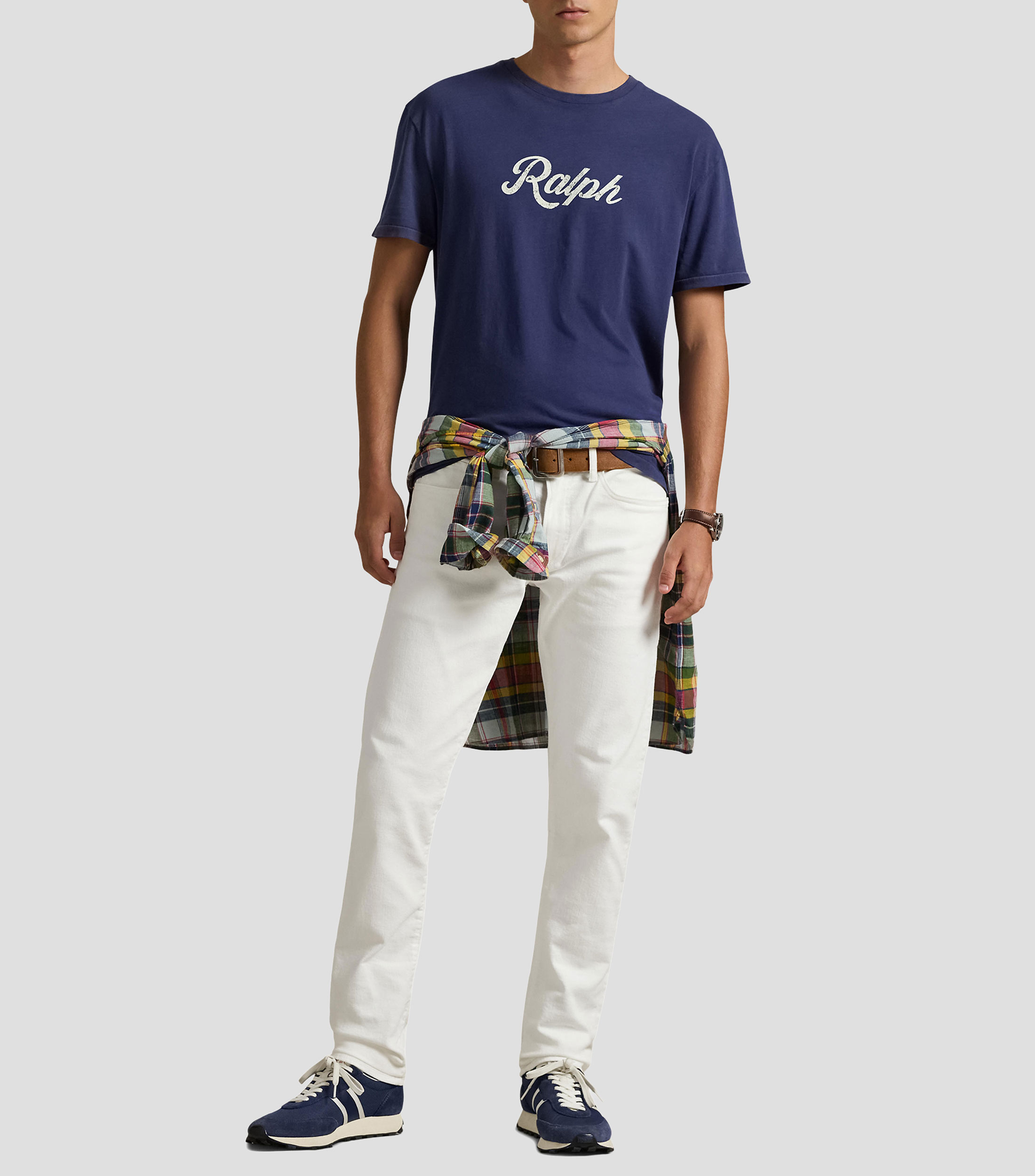 Playera cuello redondo manga corta estampada Hombre