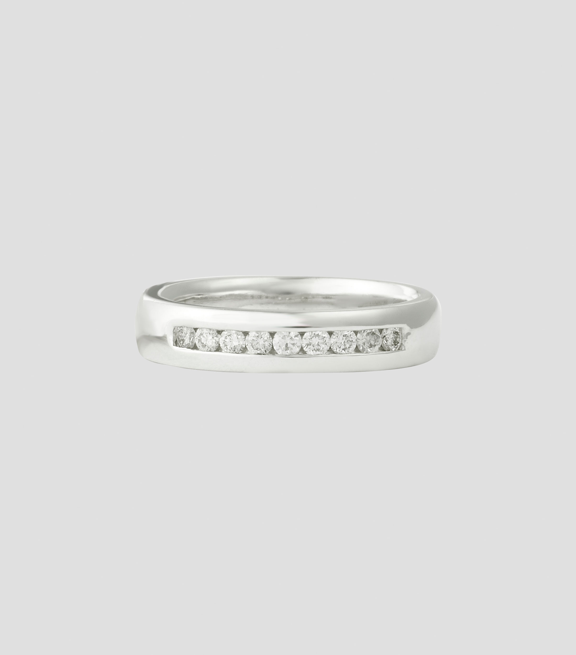 Anillo en oro blanco de 14 kilates con diamantes Mujer