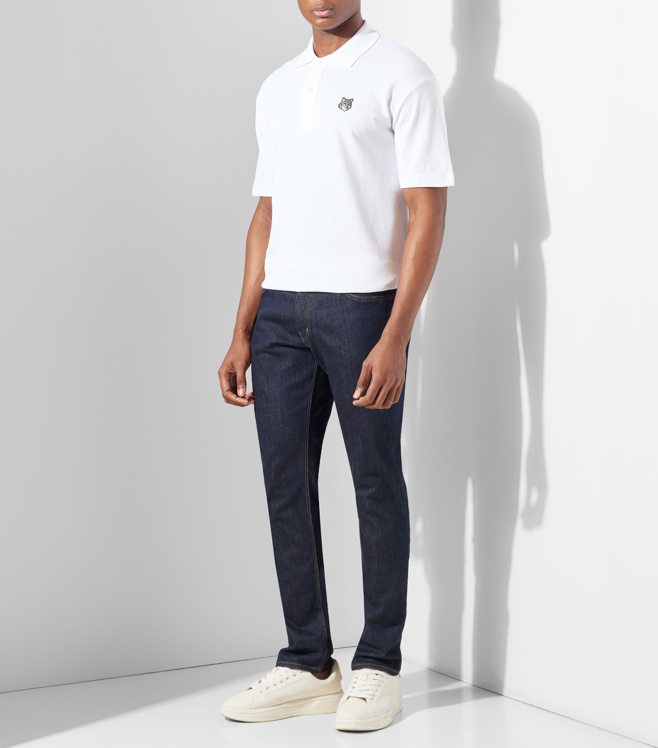 Playera tipo polo manga corta lisa Hombre