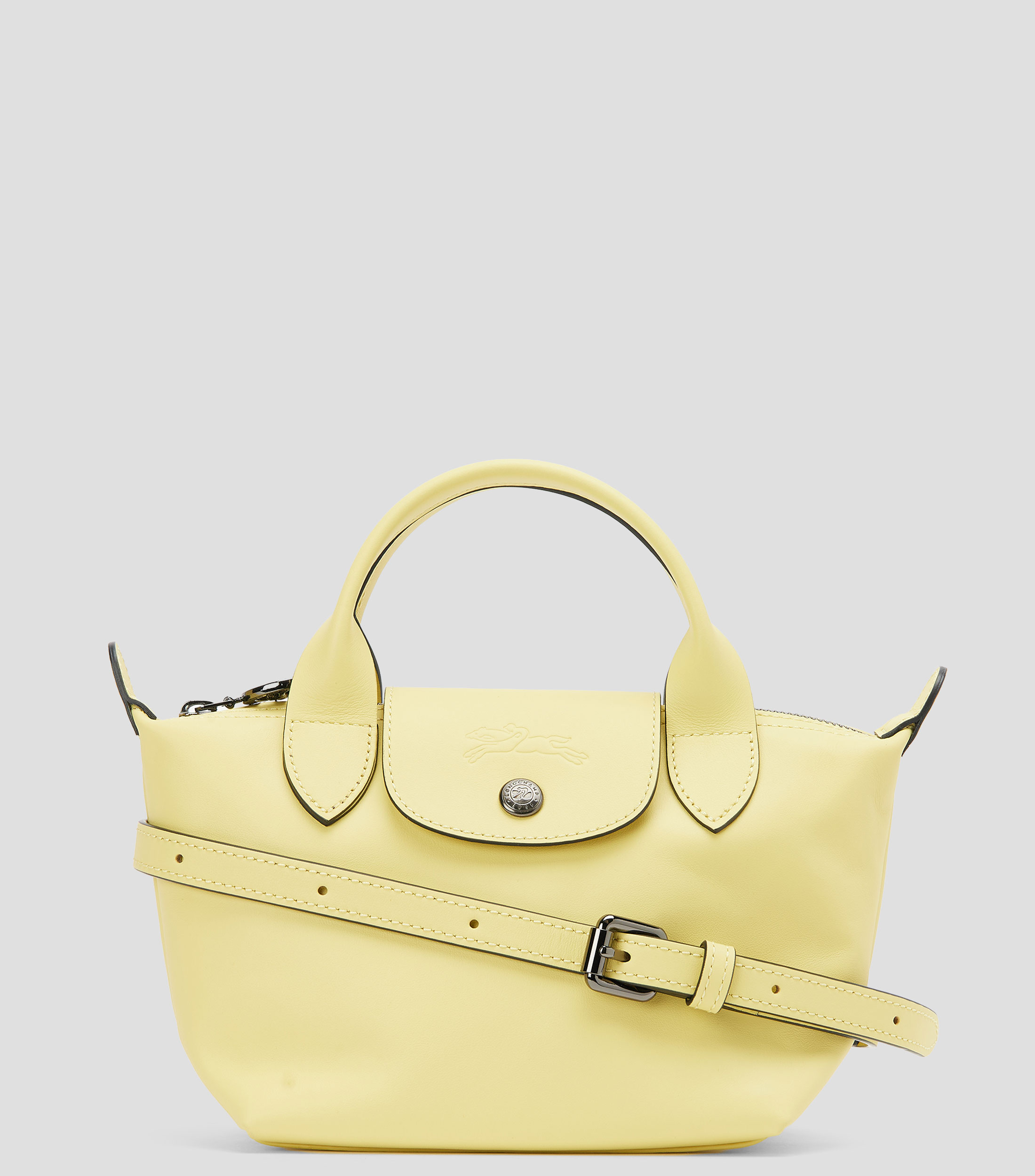 Bolsa crossbody verde lima en piel Le Pliage Xtra lisa Mujer