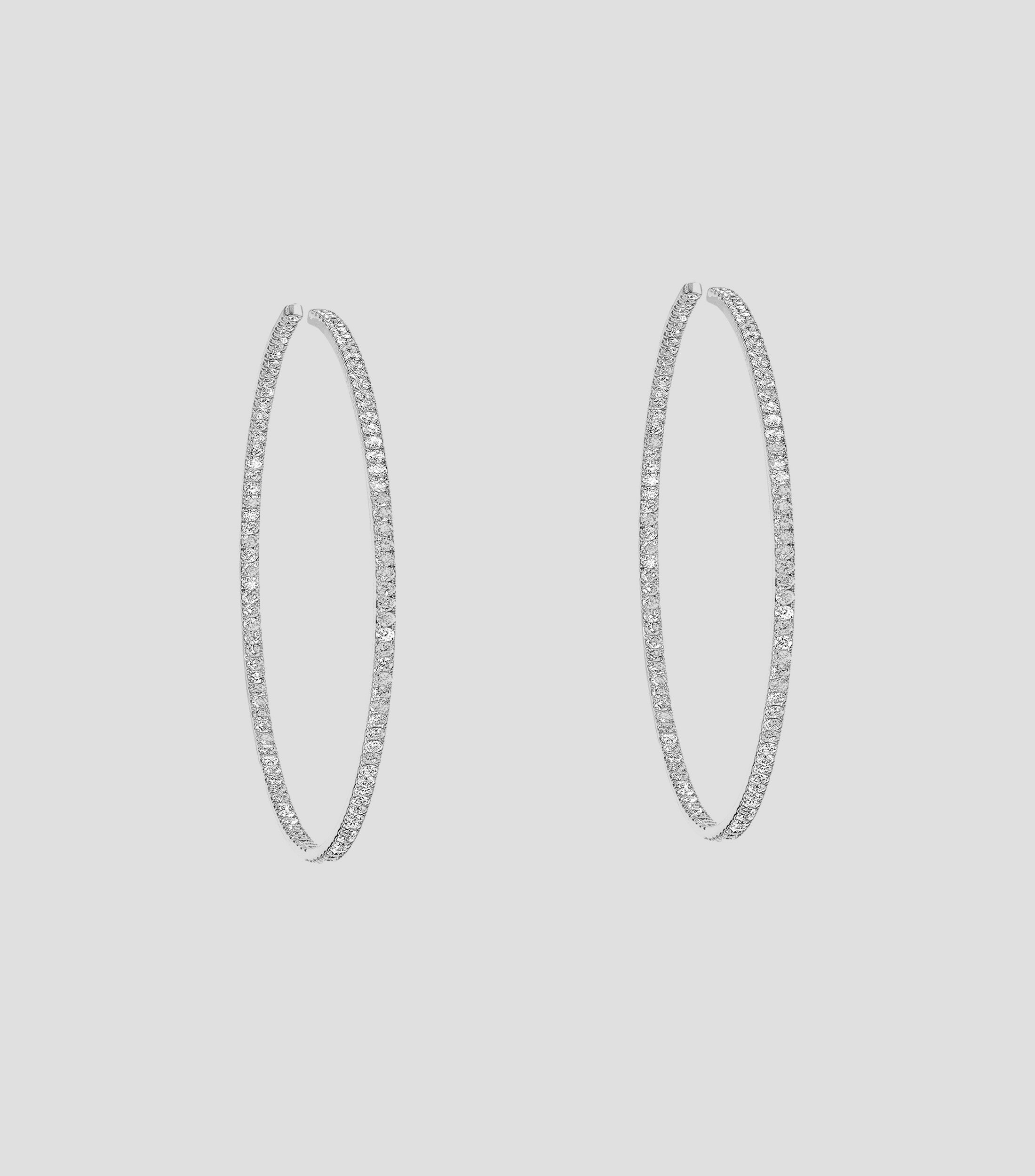 Aretes en oro blanco 18 Kts Gatsby Mujer