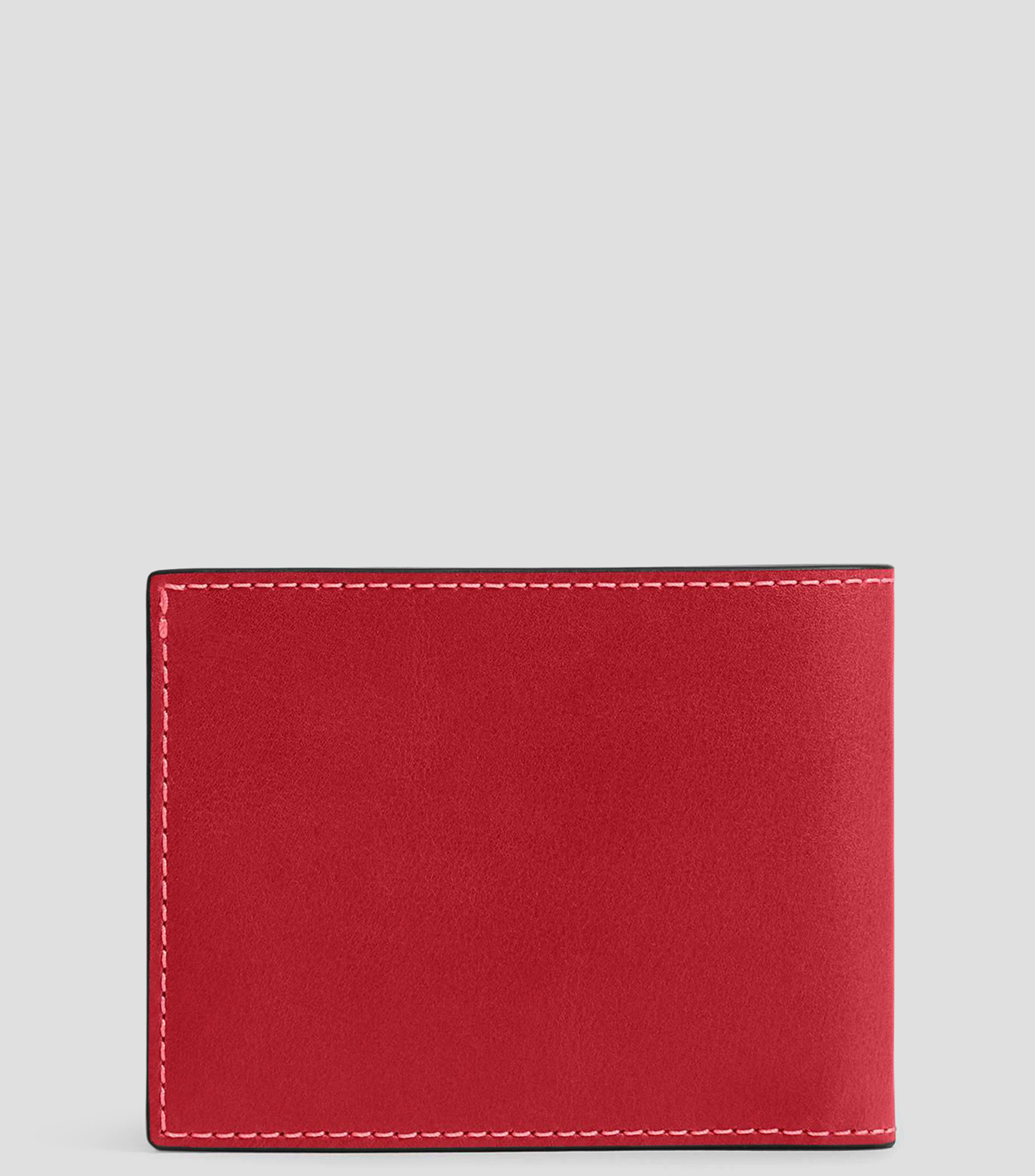 Cartera bifold en piel lisa Hombre