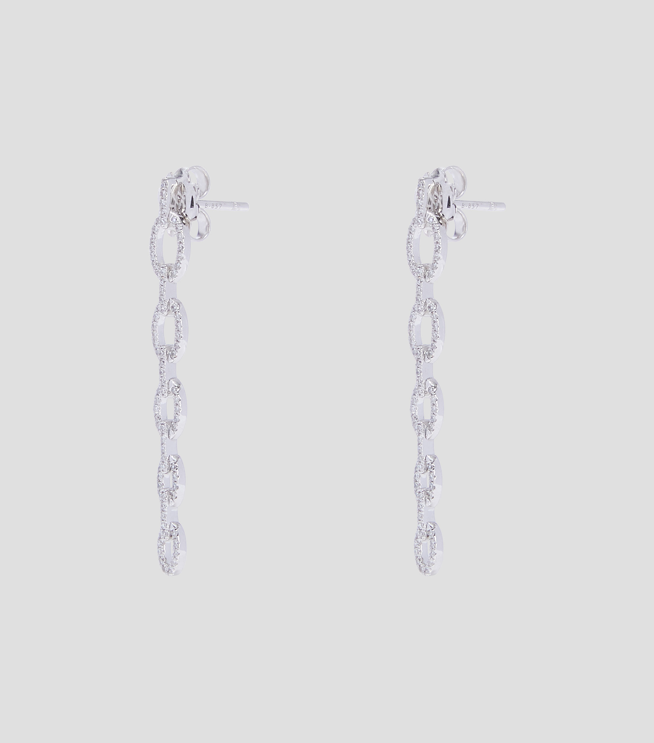 Aretes en oro blanco de 18 Kts Mujer