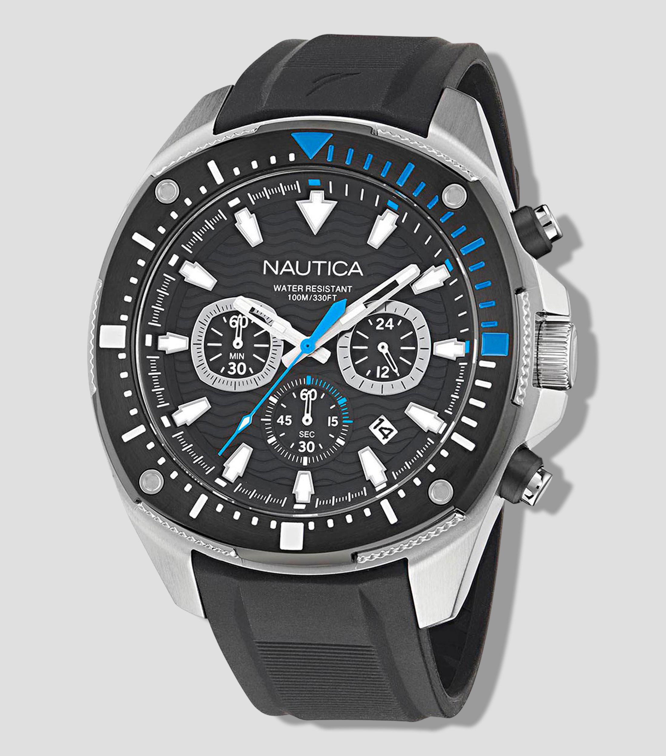 Reloj para hombre Blue Sail casual, Negro, Acero