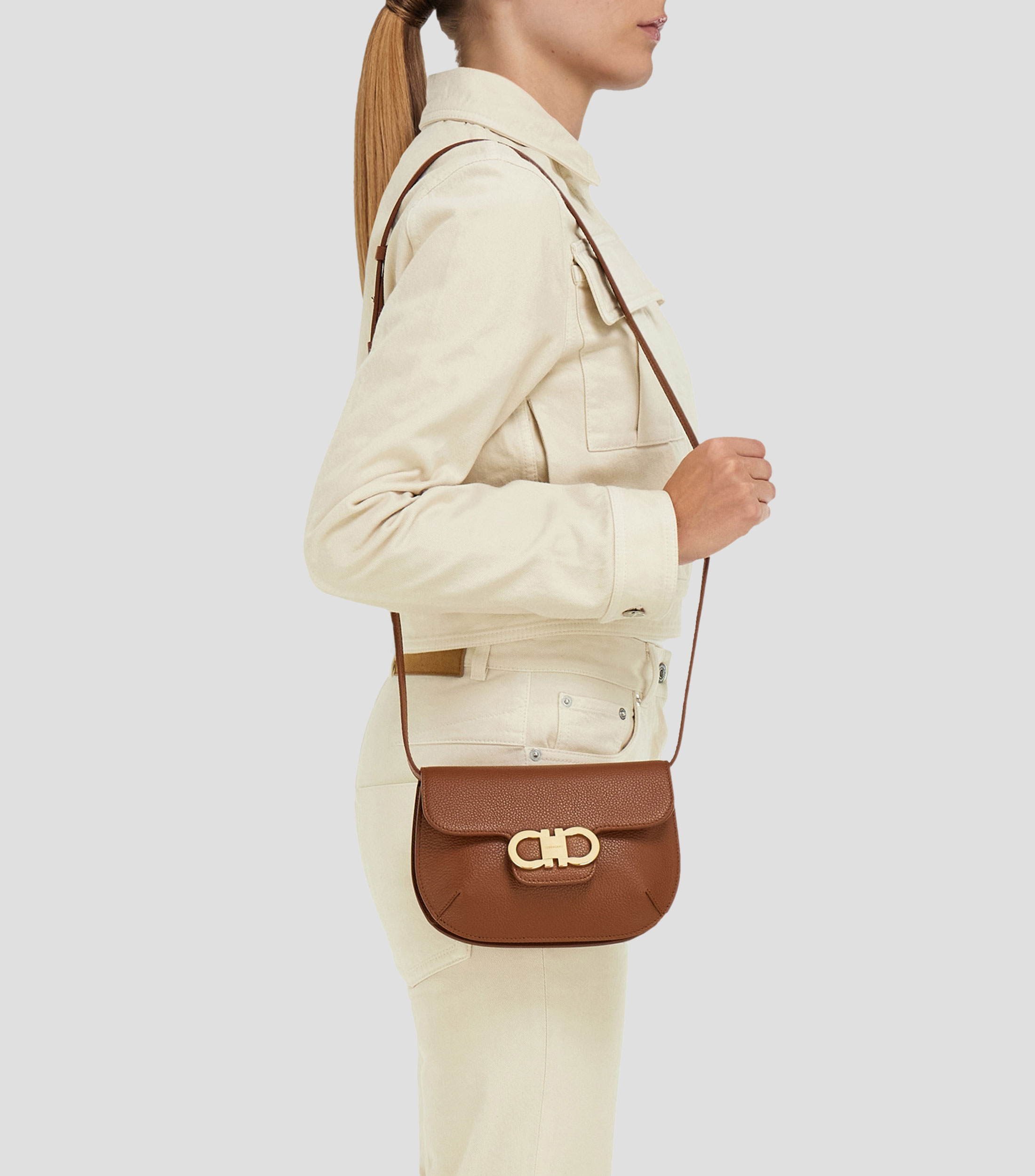 Bolsa crossbody Double Gancini Mujer