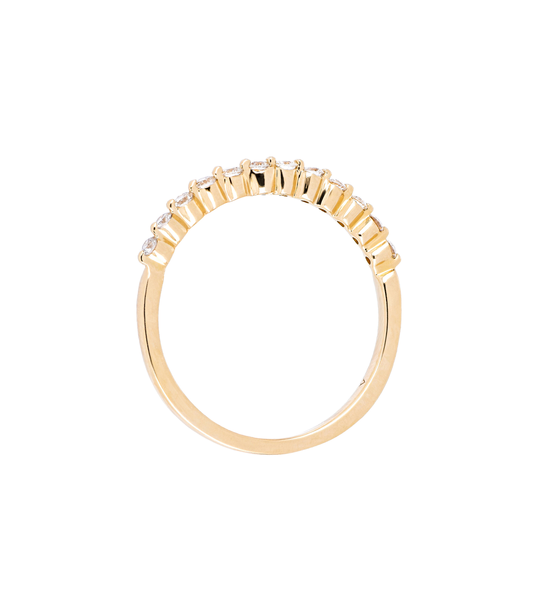 Anillo churumbela en oro 14 Kts con diamantes Mujer