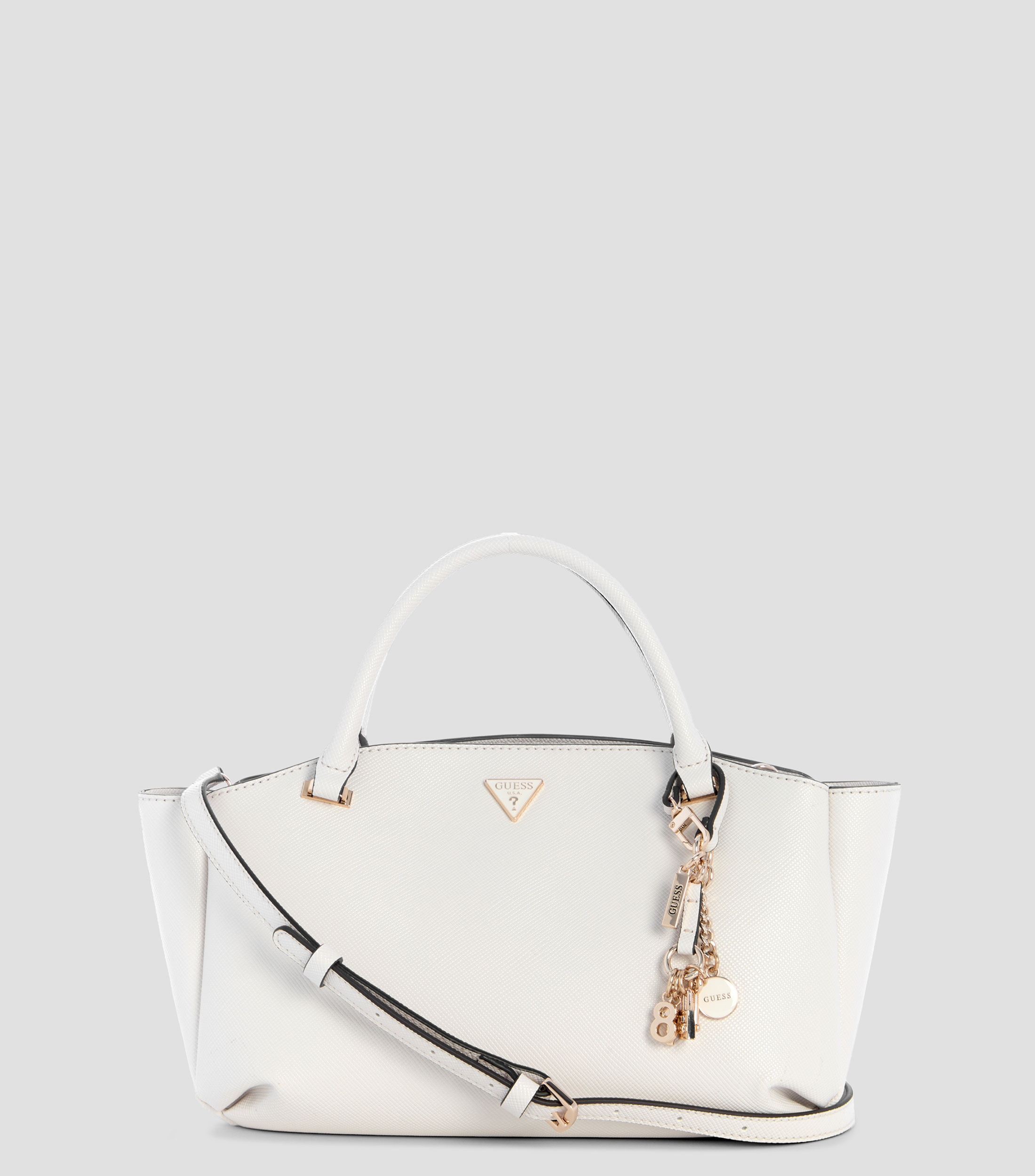 Bolsa satchel lisa con detalle texturizado Mujer