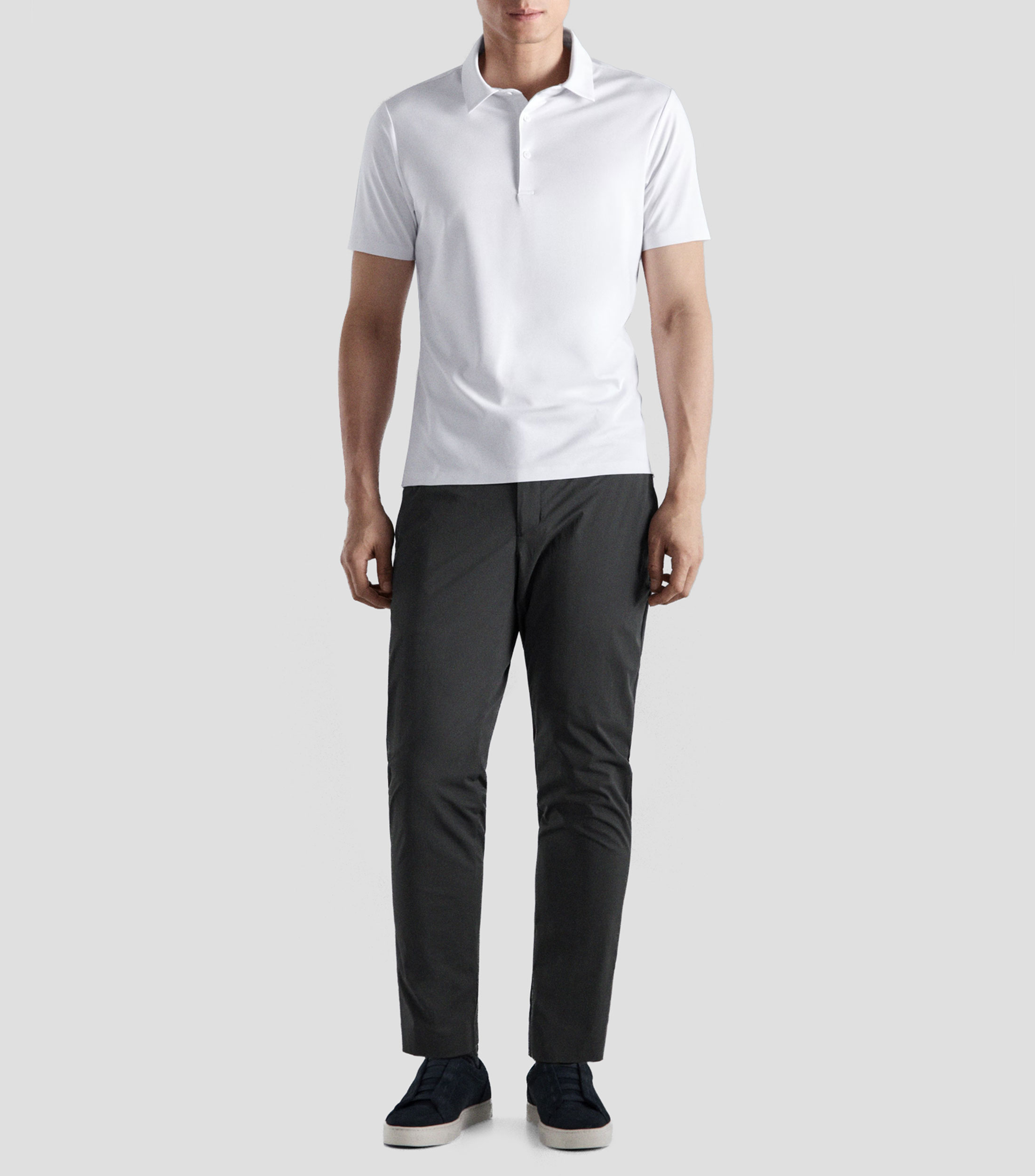 Playera tipo polo manga corta lisa Hombre