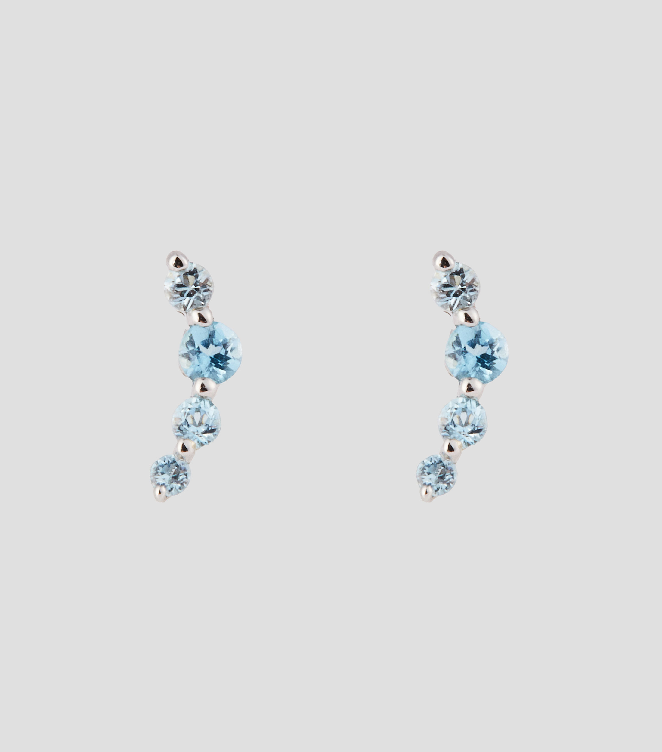 Broqueles con Topacio Azul Mujer