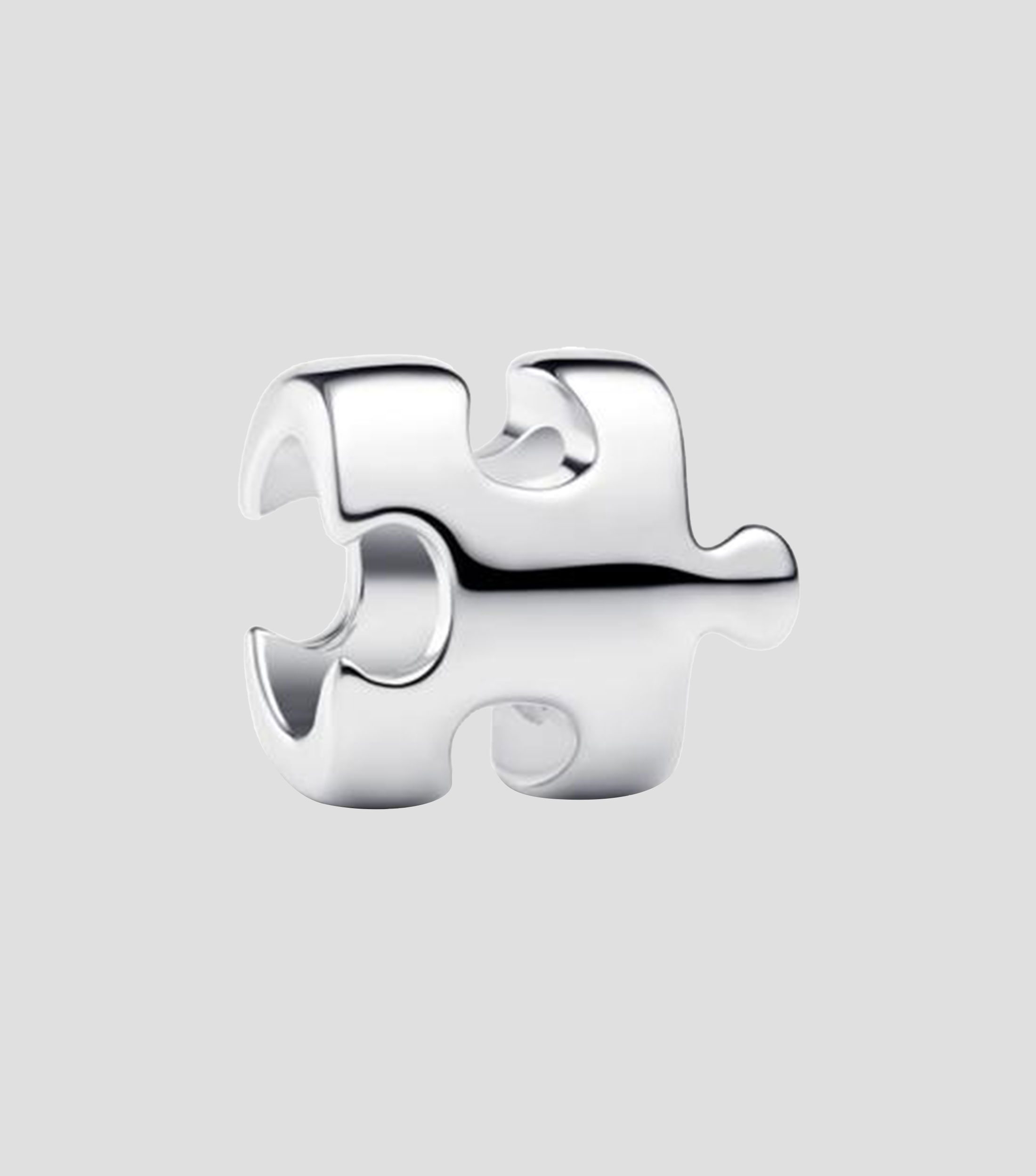 Charm en plata con pieza de rompecabezas Unisex