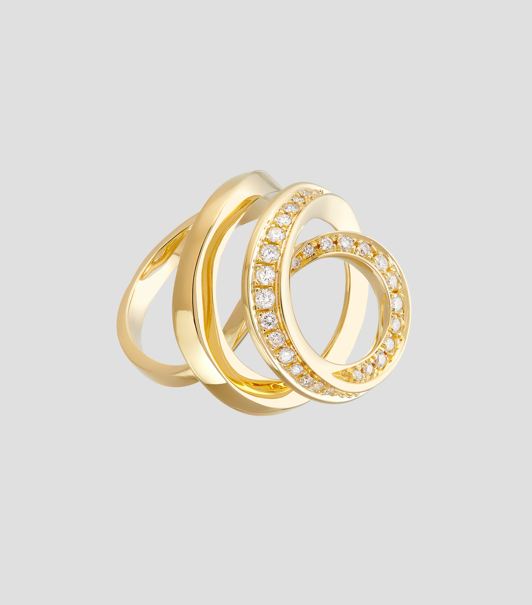 Anillo en Oro Amarillo 18 Kilates con Diamante Mujer