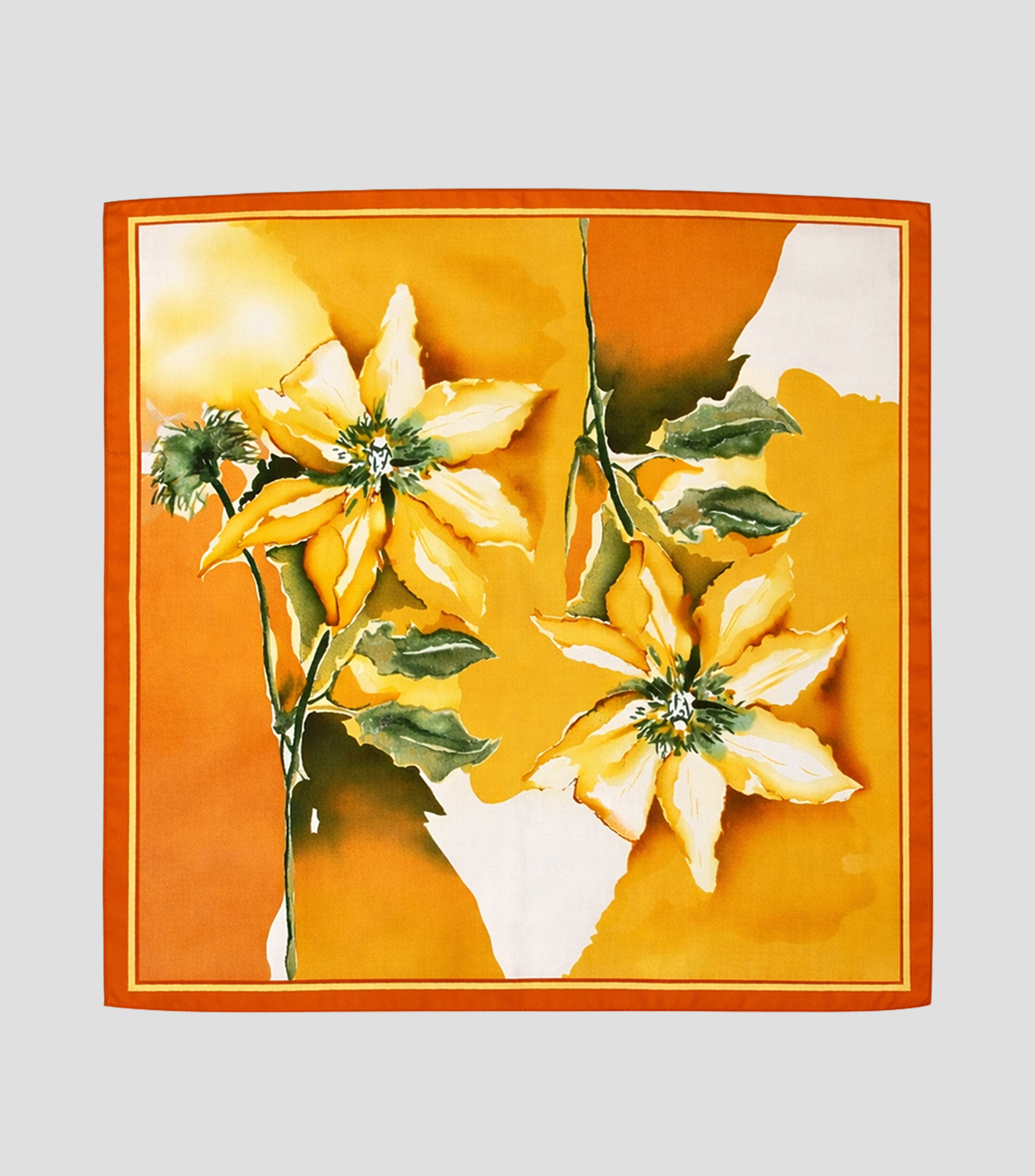 Mascada estampado floral con anillo Mujer