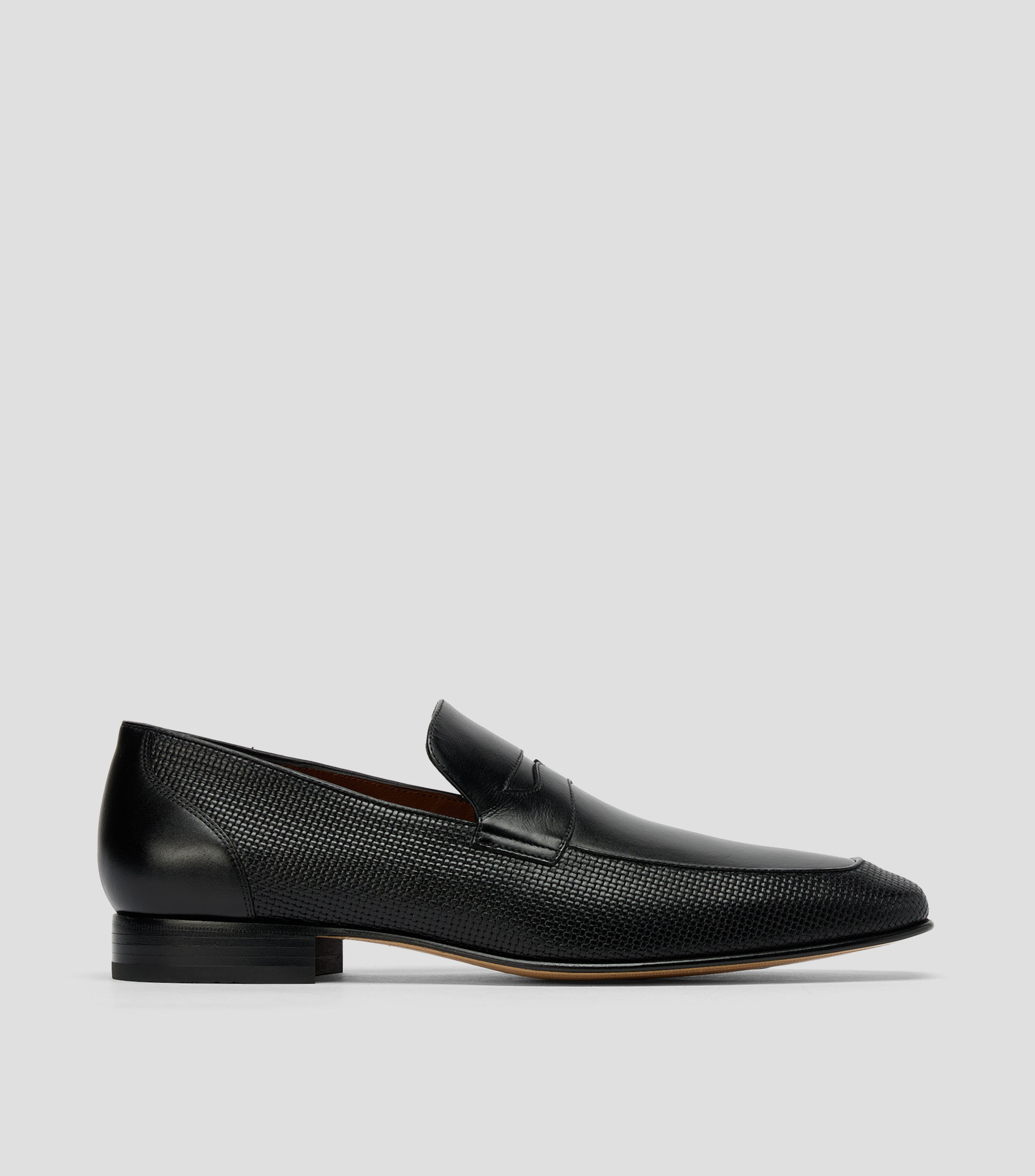 Mocasines en piel granulados Hombre